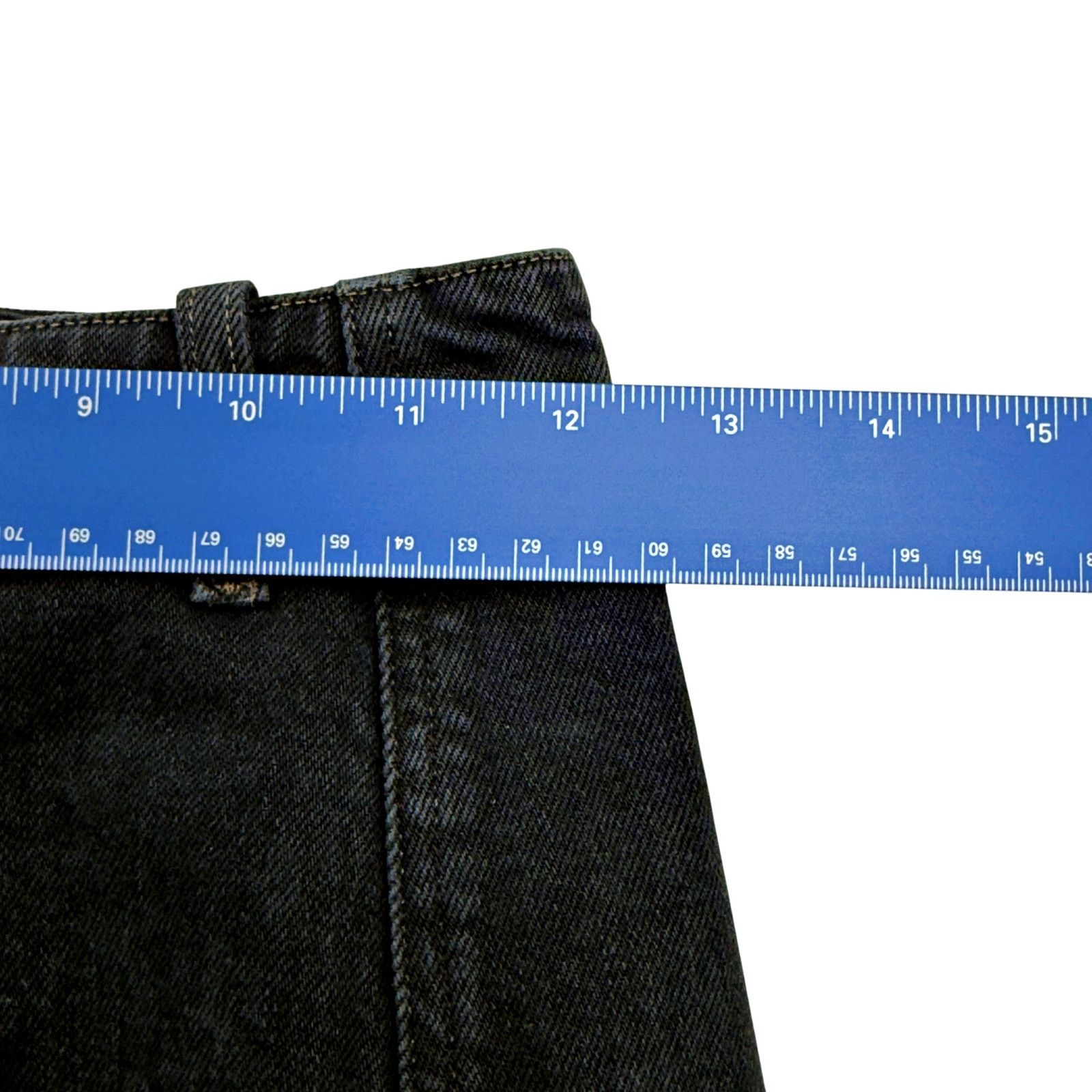 Agolde Agolde Siouxise Zip Back Asphalt Black Denim Mini Skirt NWT Size 24" / US 00 / IT 34 - 8 Thumbnail