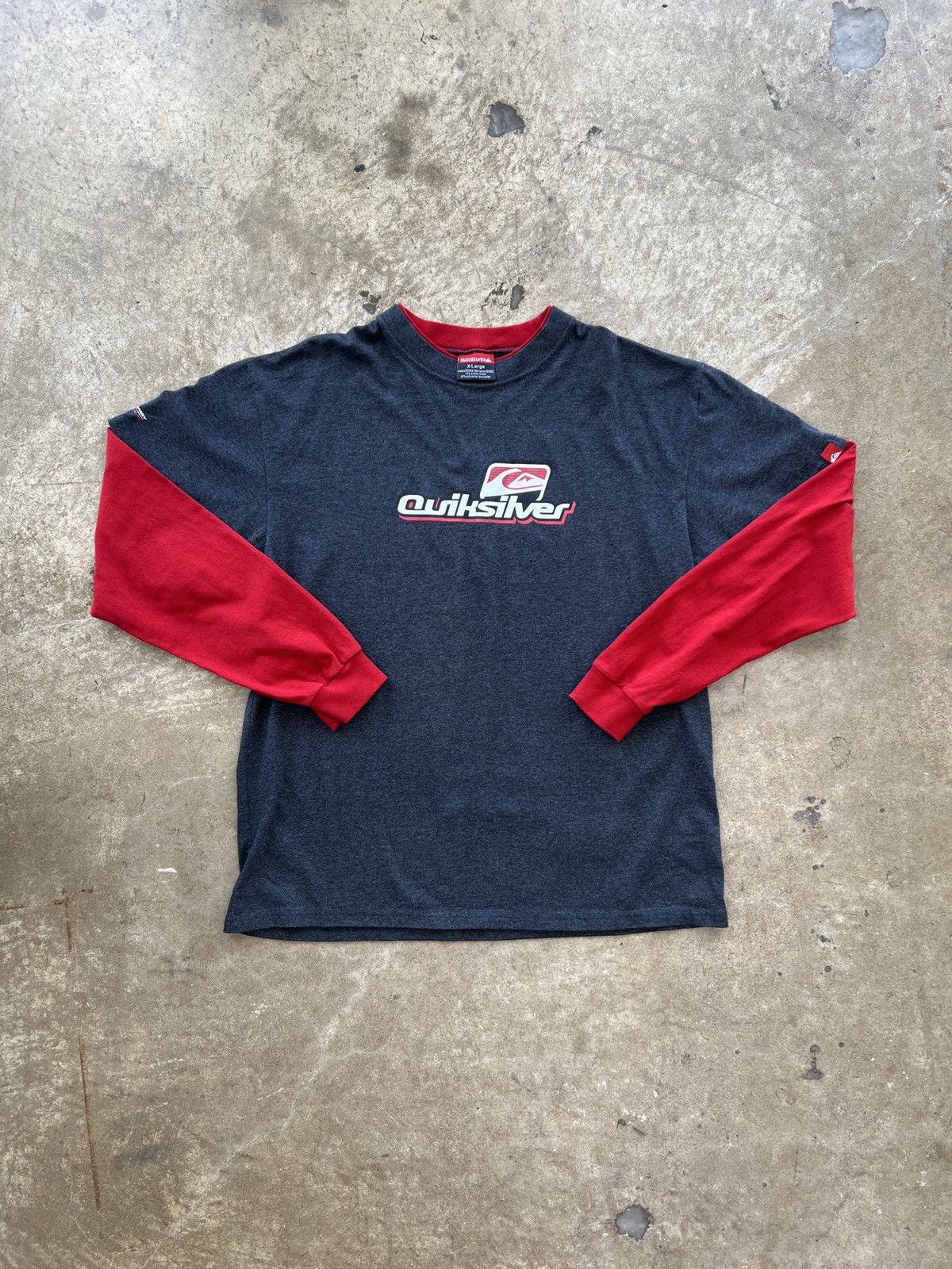 Quiksilver Vintage Quiksilver Double Layer Long Sleeve Tee XL Size US XL / EU 56 / 4 - 2 Thumbnail