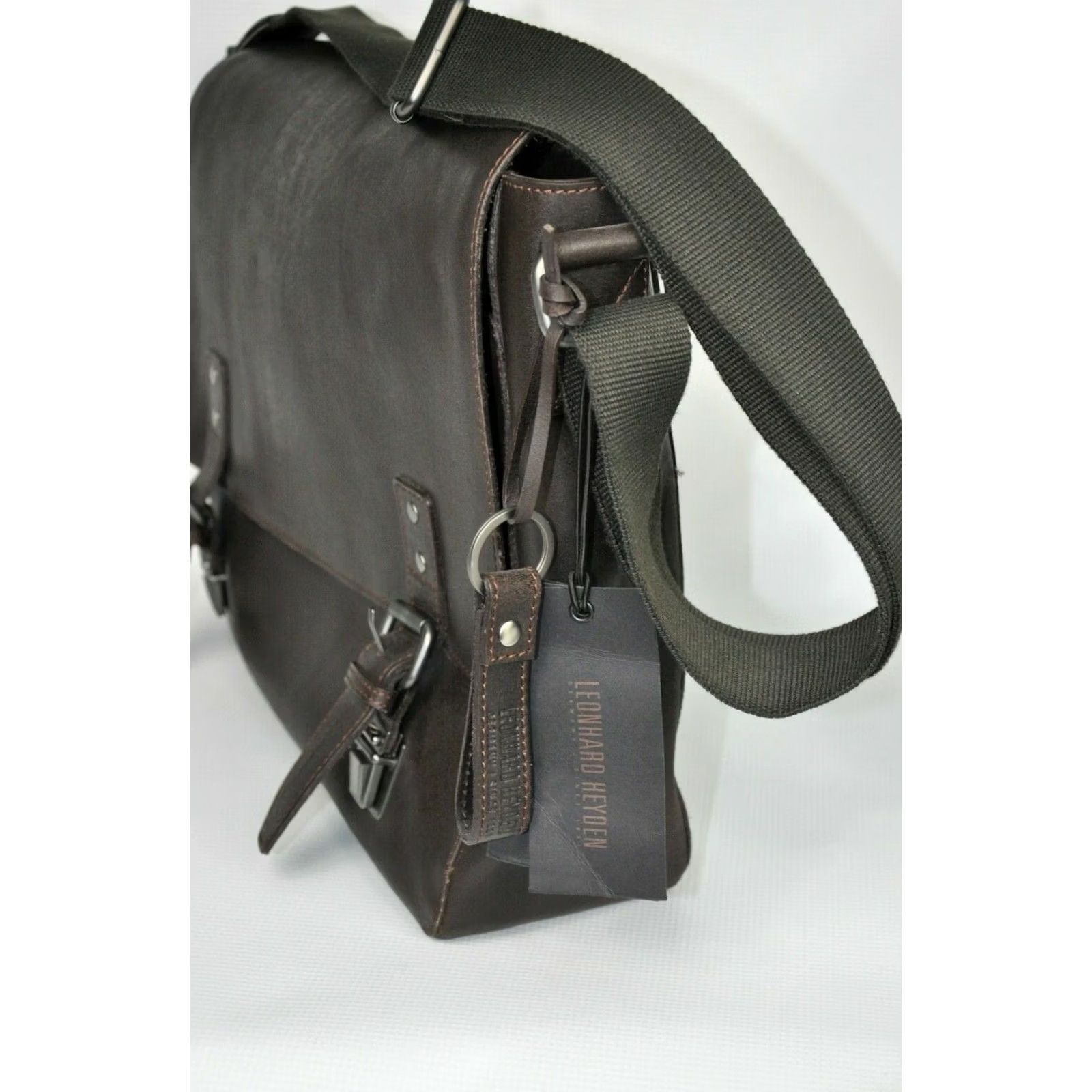 Vintage Leonhard Heyden Dakota Messenger L Leather Bag 38cm 10cm Brown Mens Size ONE SIZE - 2 Thumbnail