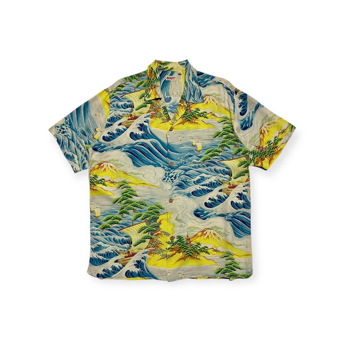 Sun Surf Kabe Crepe “Big Wave” Rayon Shirt Size US L / EU 52-54 / 3 - 1 Thumbnail