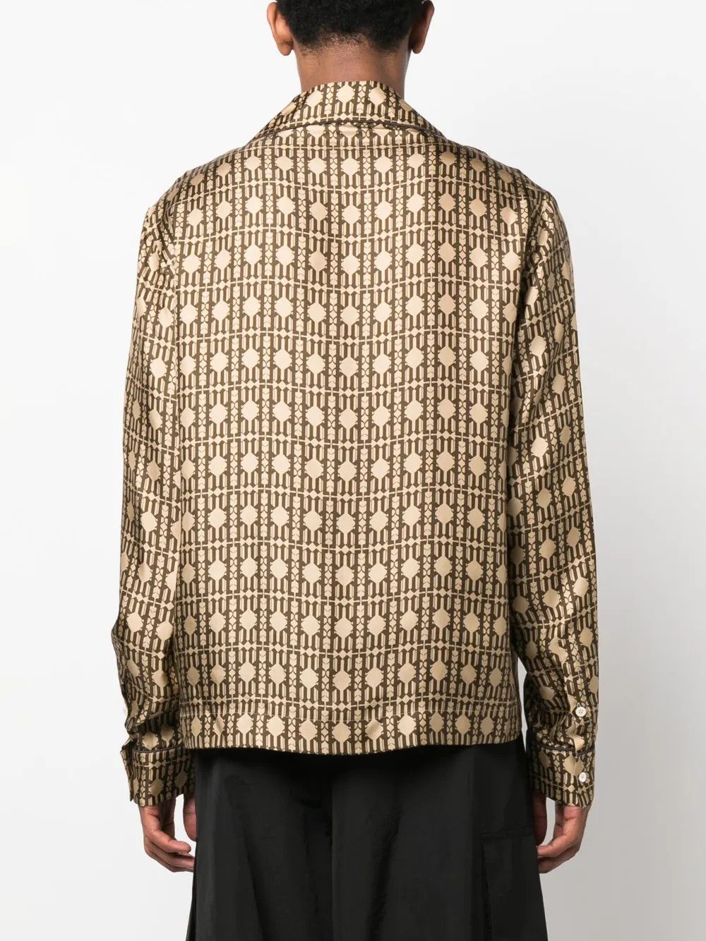 Palm Angels o1y0325 Patterned Shirt in Beige Size US M / EU 48-50 / 2 - 4 Thumbnail