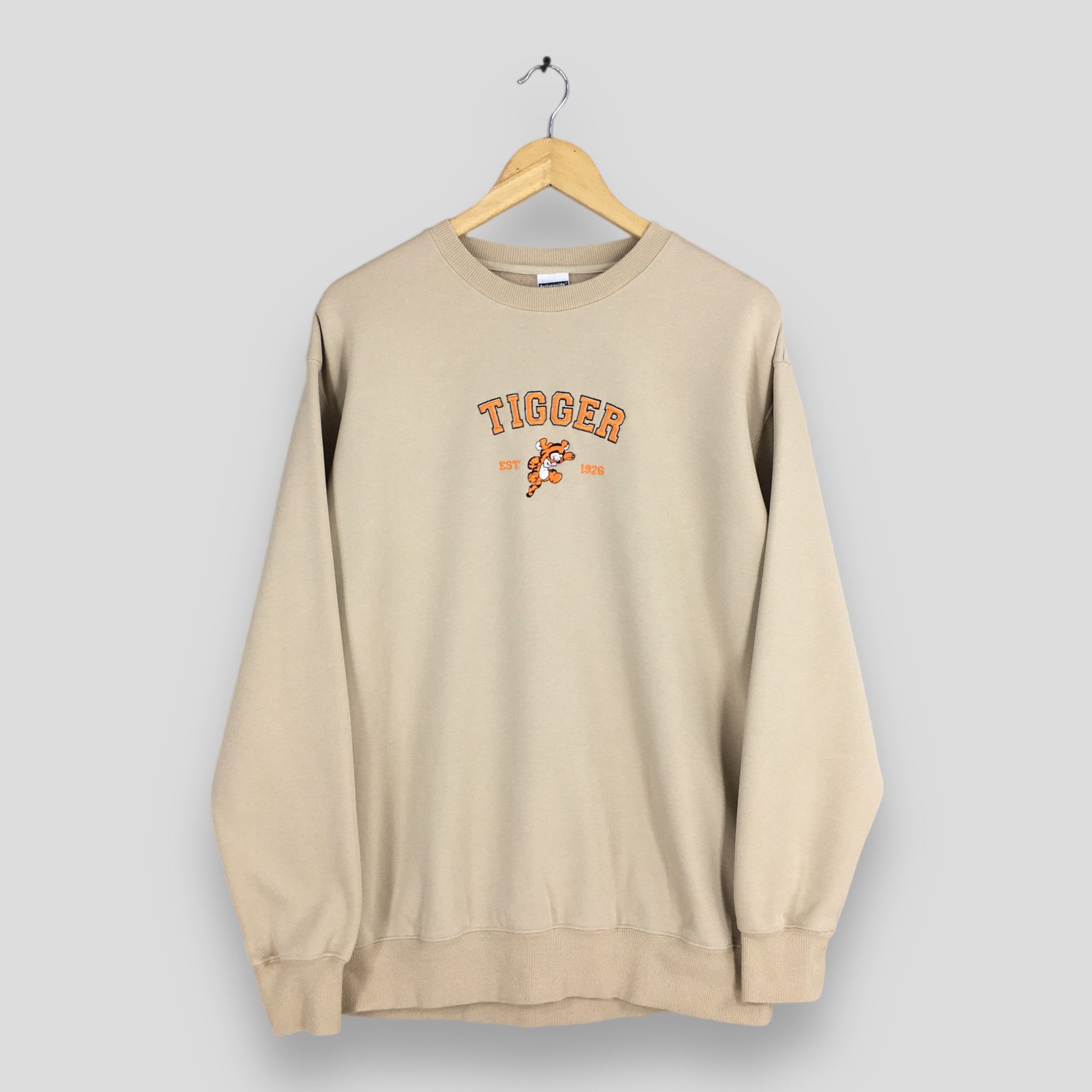 Cartoon Network Vintage Tigger Disney Beige Sweatshirt 2XLarge Size US XXL / EU 58 / 5 - 1 Thumbnail