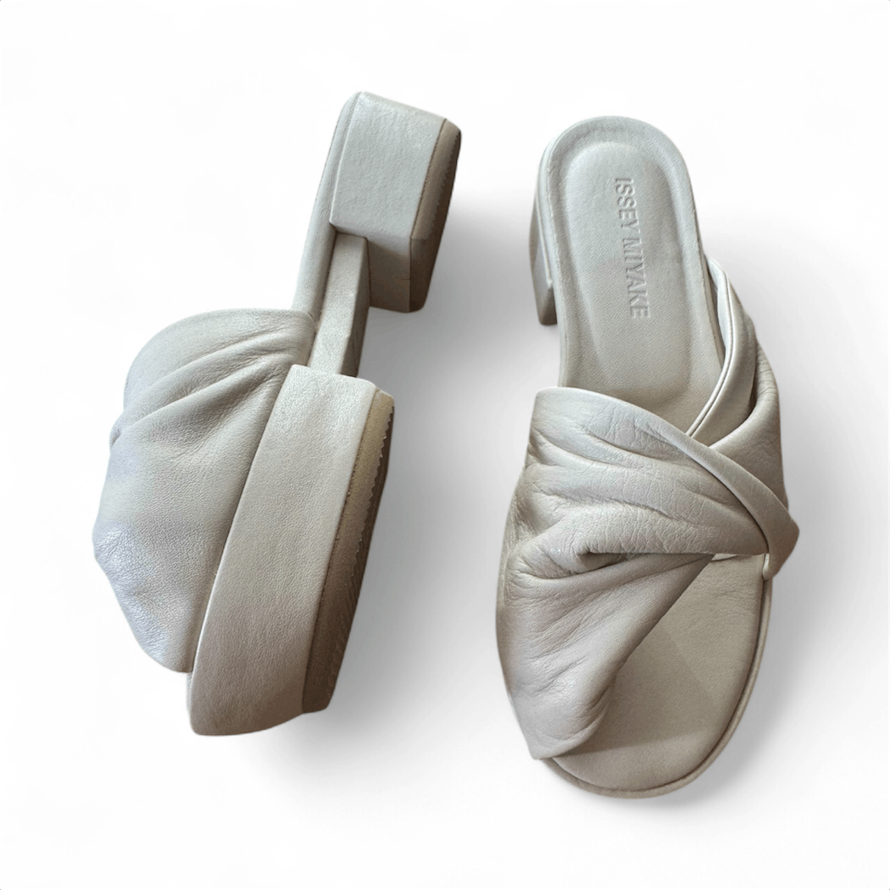Issey Miyake Beige Twist Sandal Size US 6.5 / IT 36.5 - 1 Thumbnail