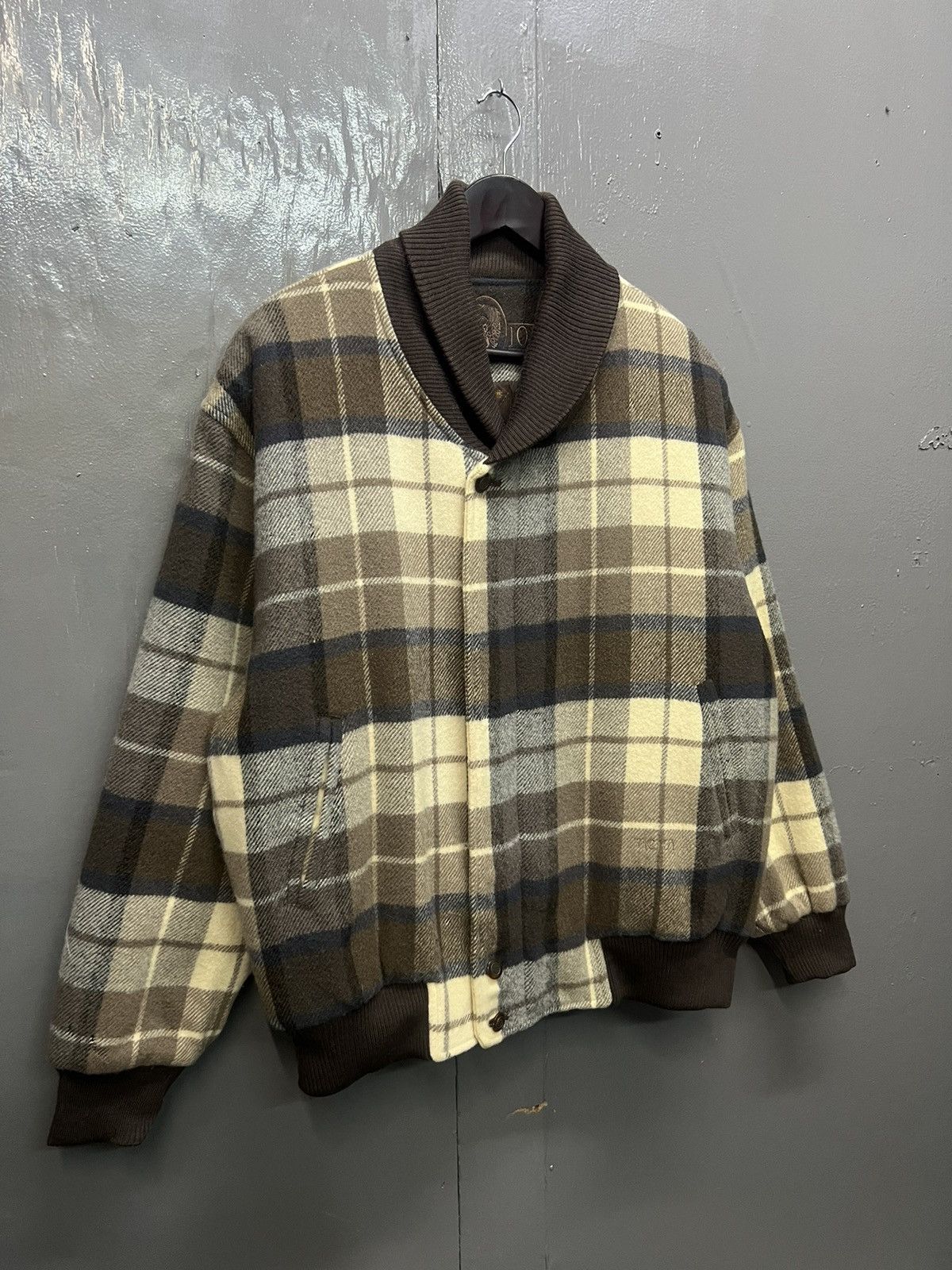 Vintage Vintage VicJoy Plaid Wool Bomber Jacket Size US L / EU 52-54 / 3 - 2 Thumbnail