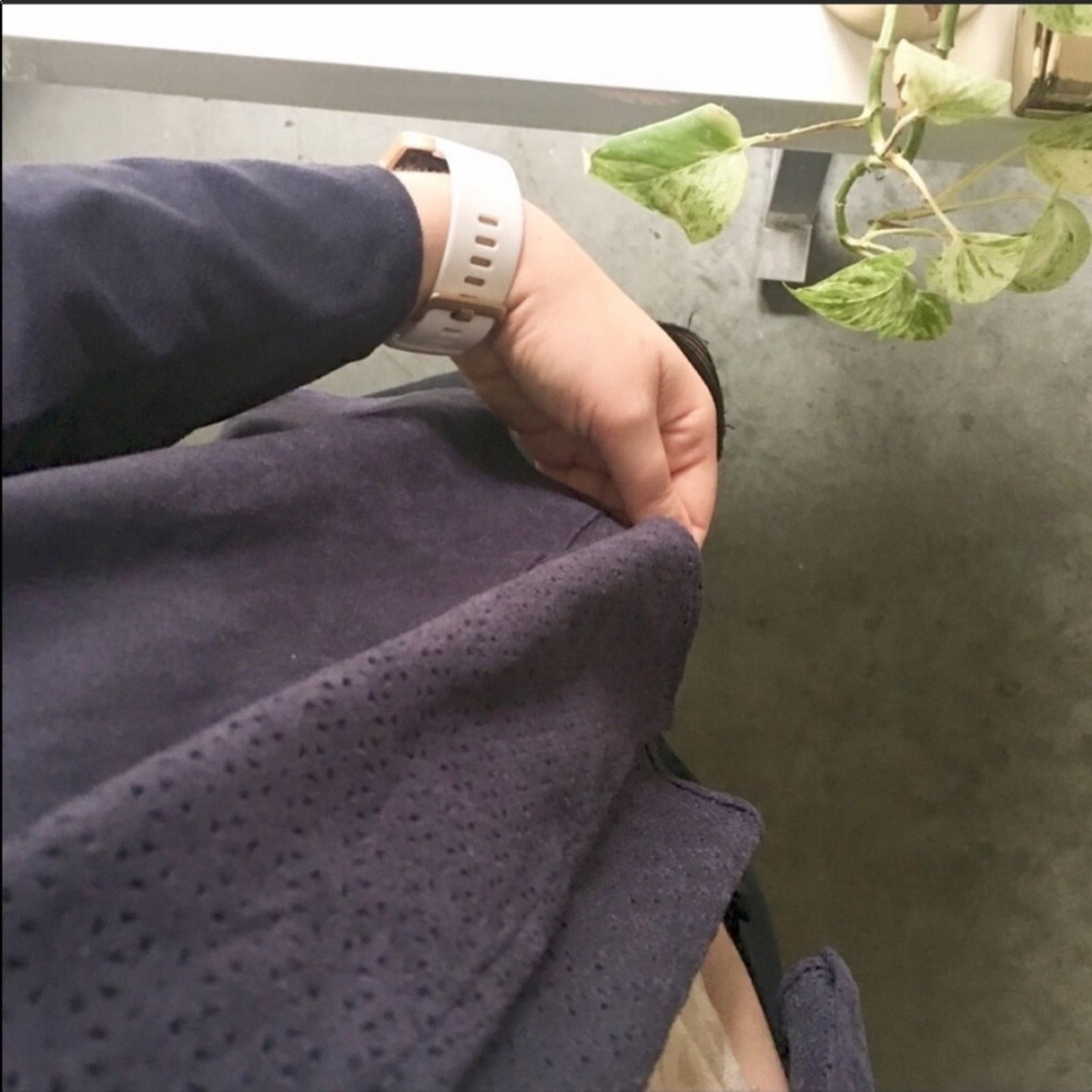 Vintage VINTAGE Open Vegan Suede Leather Navy Blue Blazer Jacket Size M / US 6-8 / IT 42-44 - 4 Thumbnail