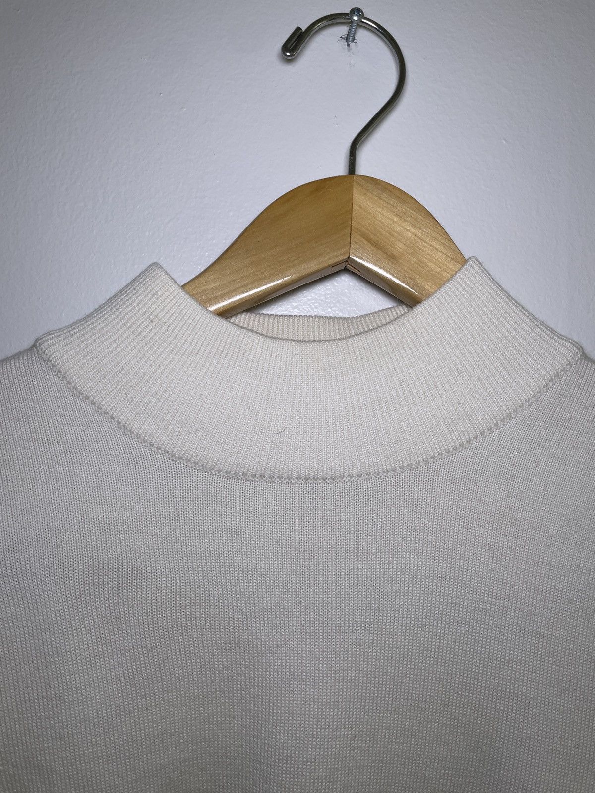 Sandro Sandro Paris Ecru Mock Neck Sweater – Industrial Size US XS / EU 42 / 0 - 2 Thumbnail