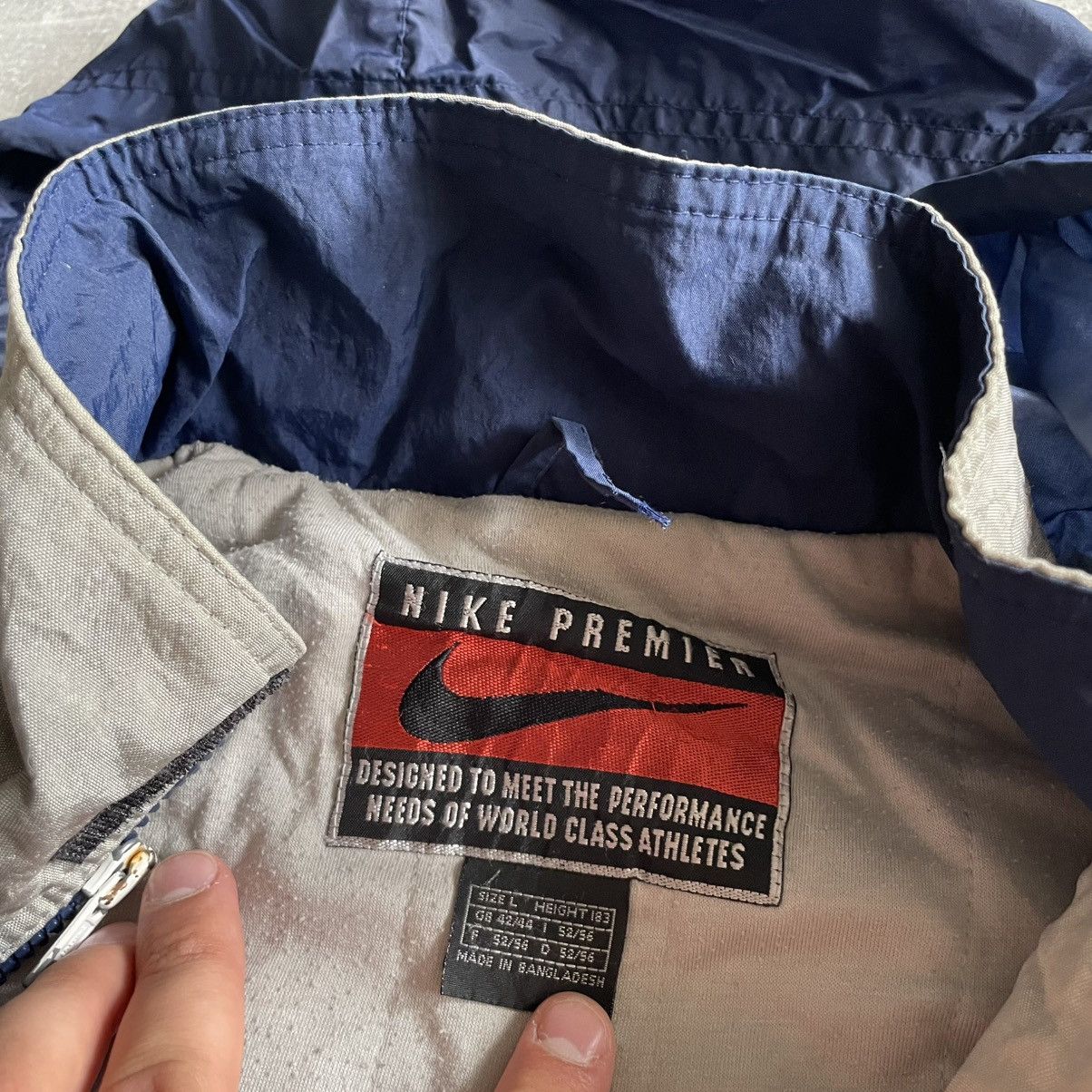 Nike Nike jacket anorak vintage 90s swoosh coat bomber premier Size US L / EU 52-54 / 3 - 5 Thumbnail