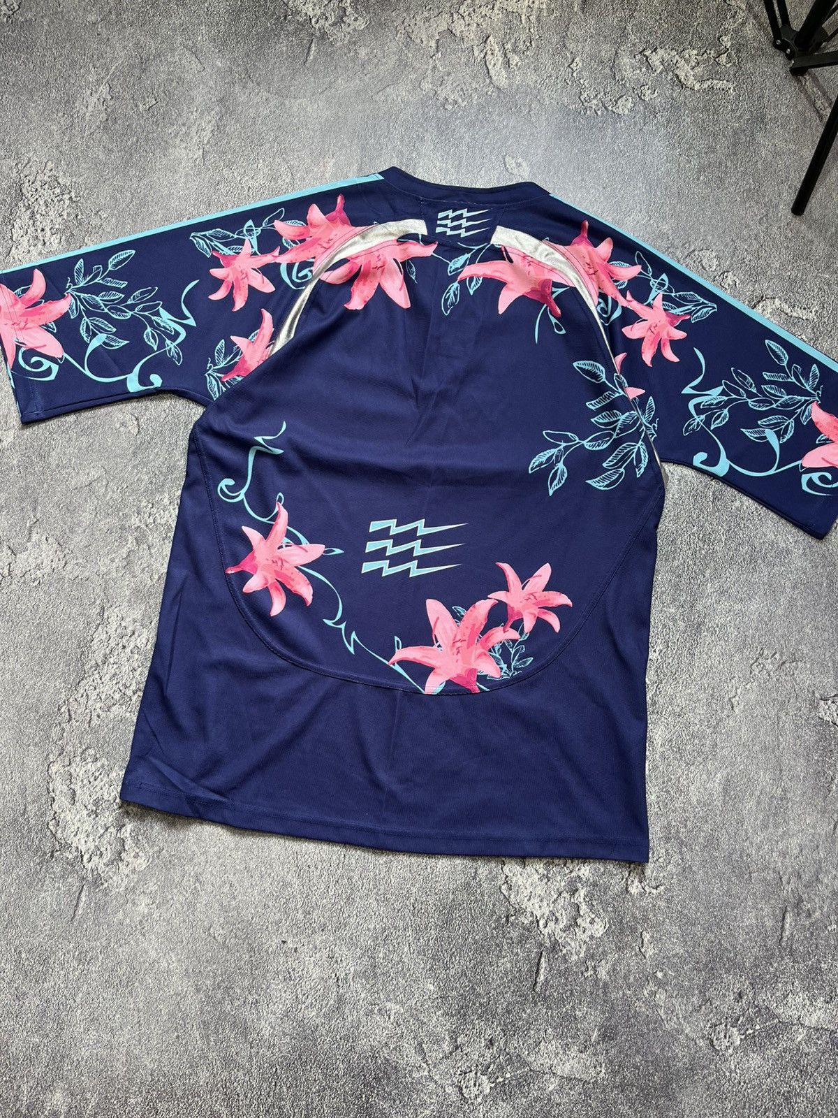 Adidas Adidas France Paris SF Rugby Jersey Flowers Short Sleeves Size US XXL / EU 58 / 5 - 3 Thumbnail