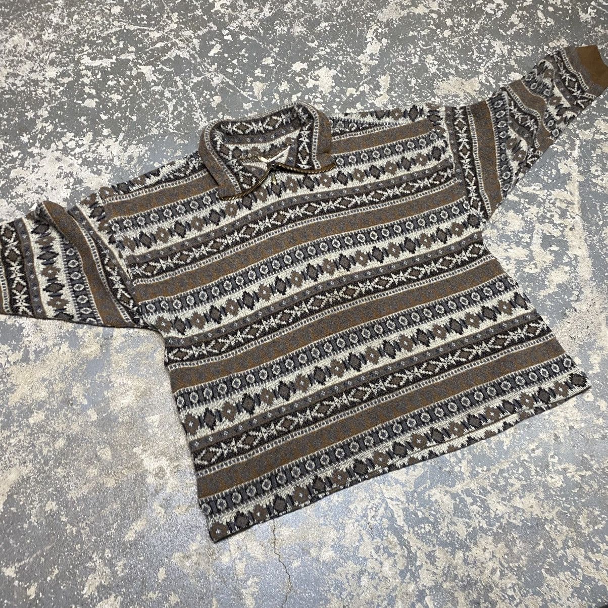Vintage Vintage B.Moss Aztec Sweater Collared Zip Long Sleeve USA Size US L / EU 52-54 / 3 - 3 Thumbnail