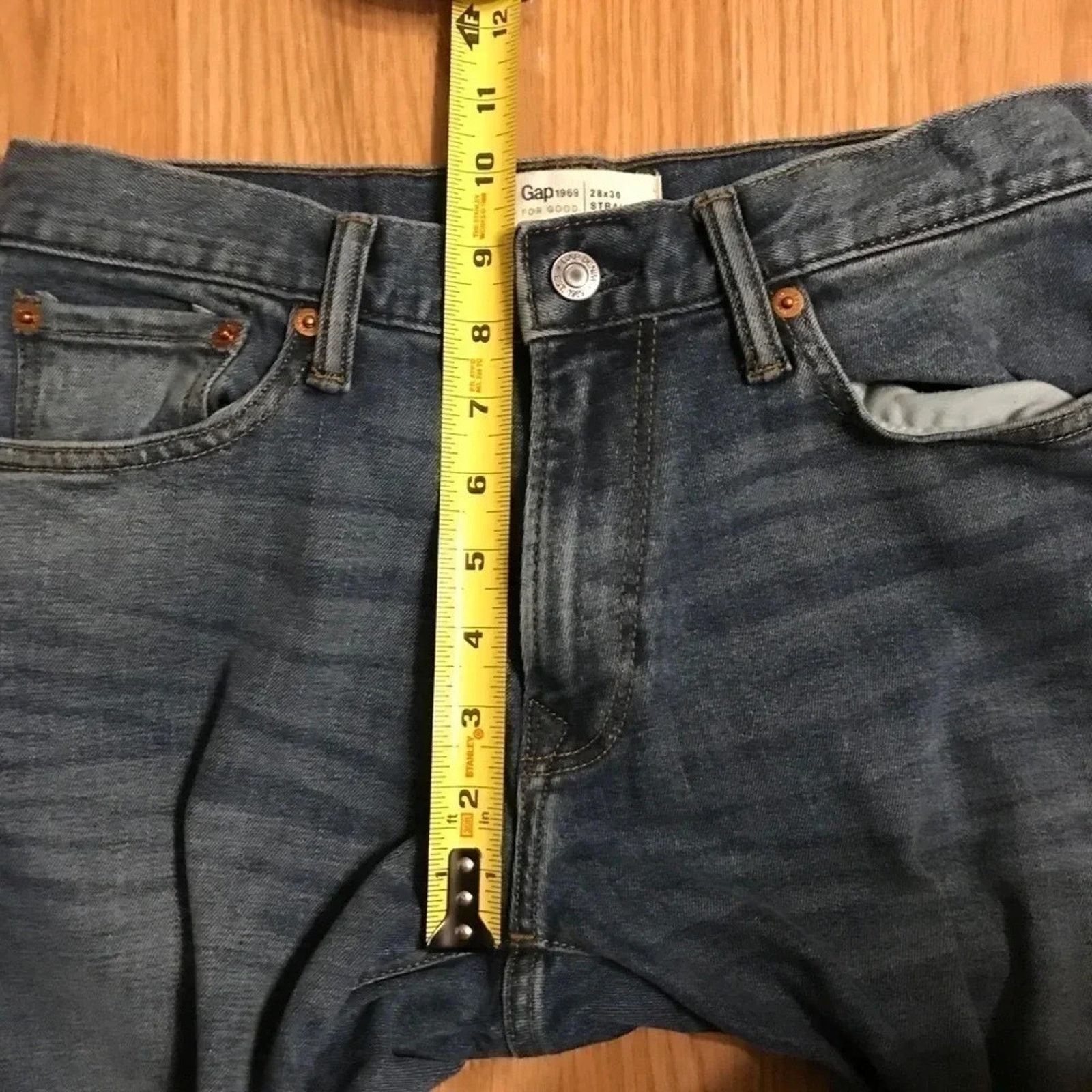 Gap GAP 1969 Straight Leg Blue Denim Jeans 28x30 size Size US 28 / EU 44 - 10 Thumbnail