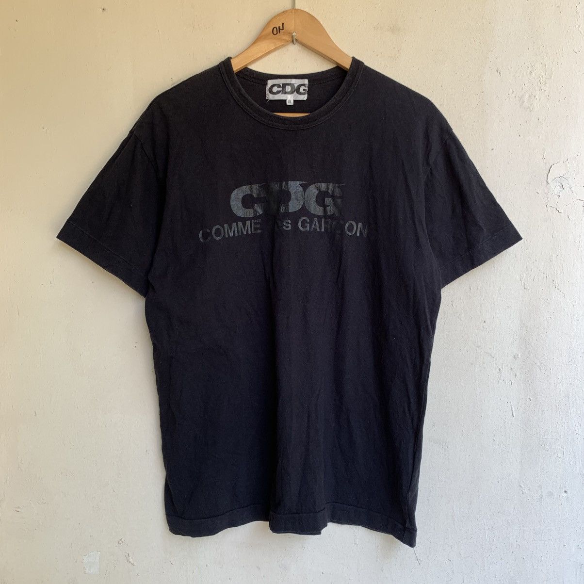 Comme des Garcons Short Sleeve Black CDG 1986 ete logo print T