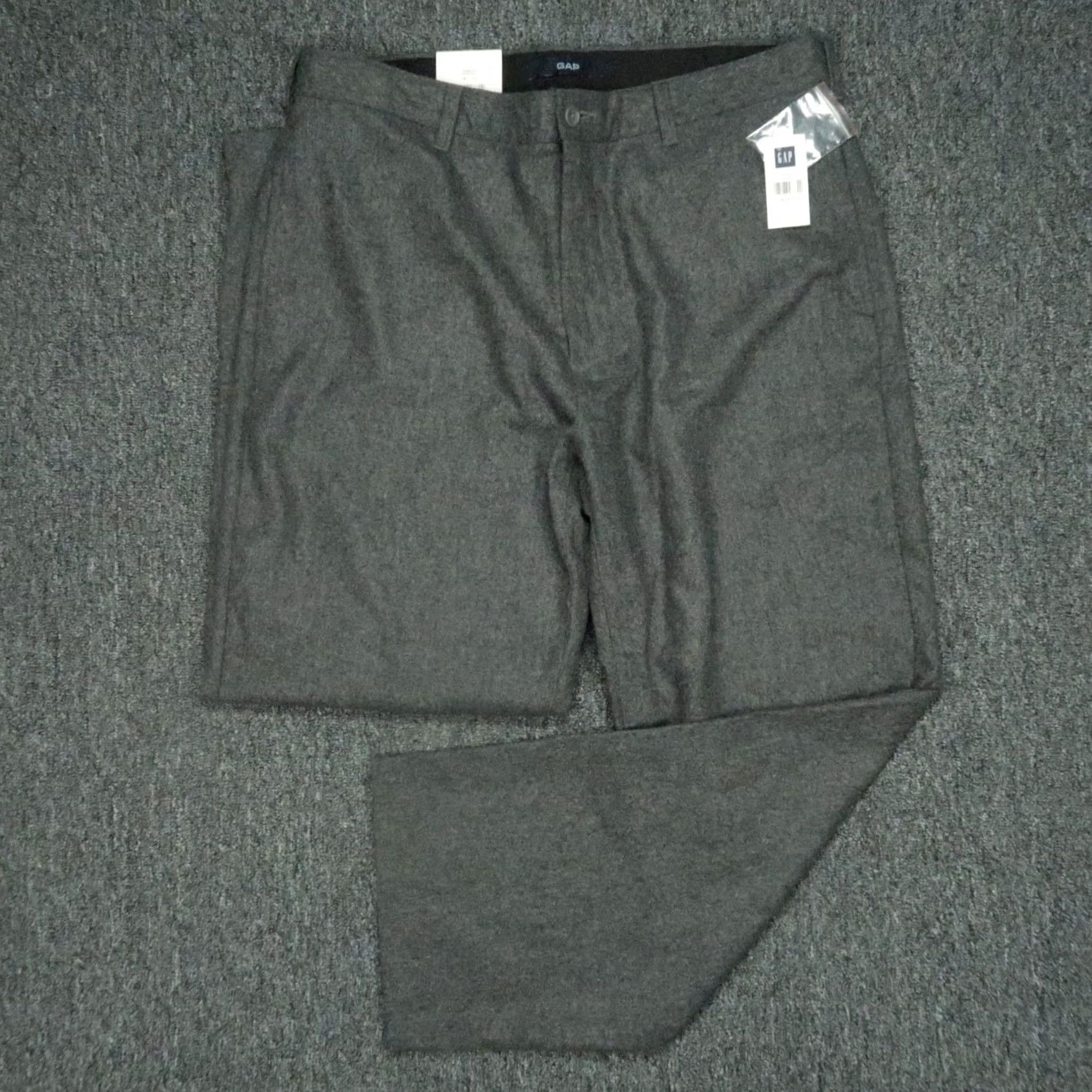 Gap GAP Pants Men 38x30 Gray Wool Classic Fit Chino Trousers Straight NWT Size US 38 / EU 54 - 2 Thumbnail