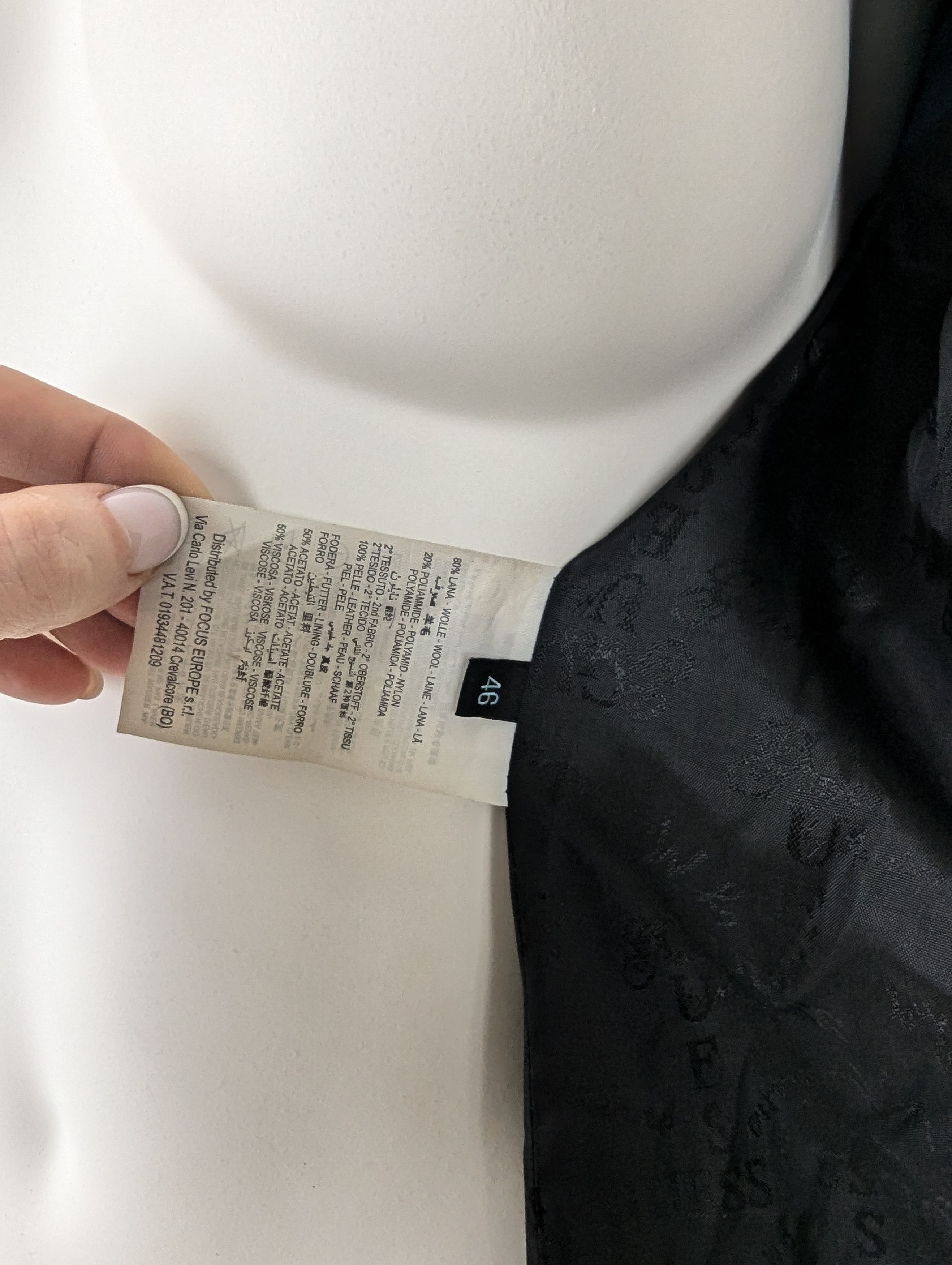 Guess Guess Marciano wool black coat with leather S Size S / US 4 / IT 40 - 4 Thumbnail