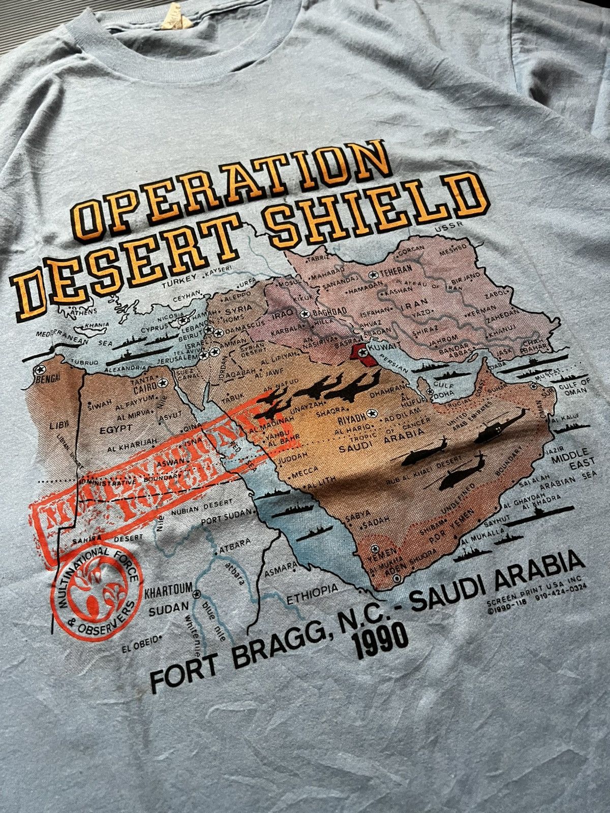 Vintage 🔥HOT DROPS🔥90s VINTAGE OPERATION DESERT SHIELD SAUD ARABIA Size US XXL / EU 58 / 5 - 1 Thumbnail