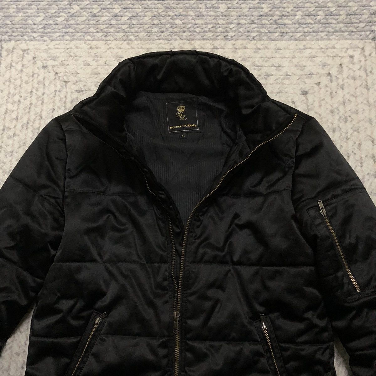 If Six Was Nine × Japanese Brand × Murder License Rare Murder License Designer Black Puffer Jacket Size US XXS / EU 40 - 5 Thumbnail