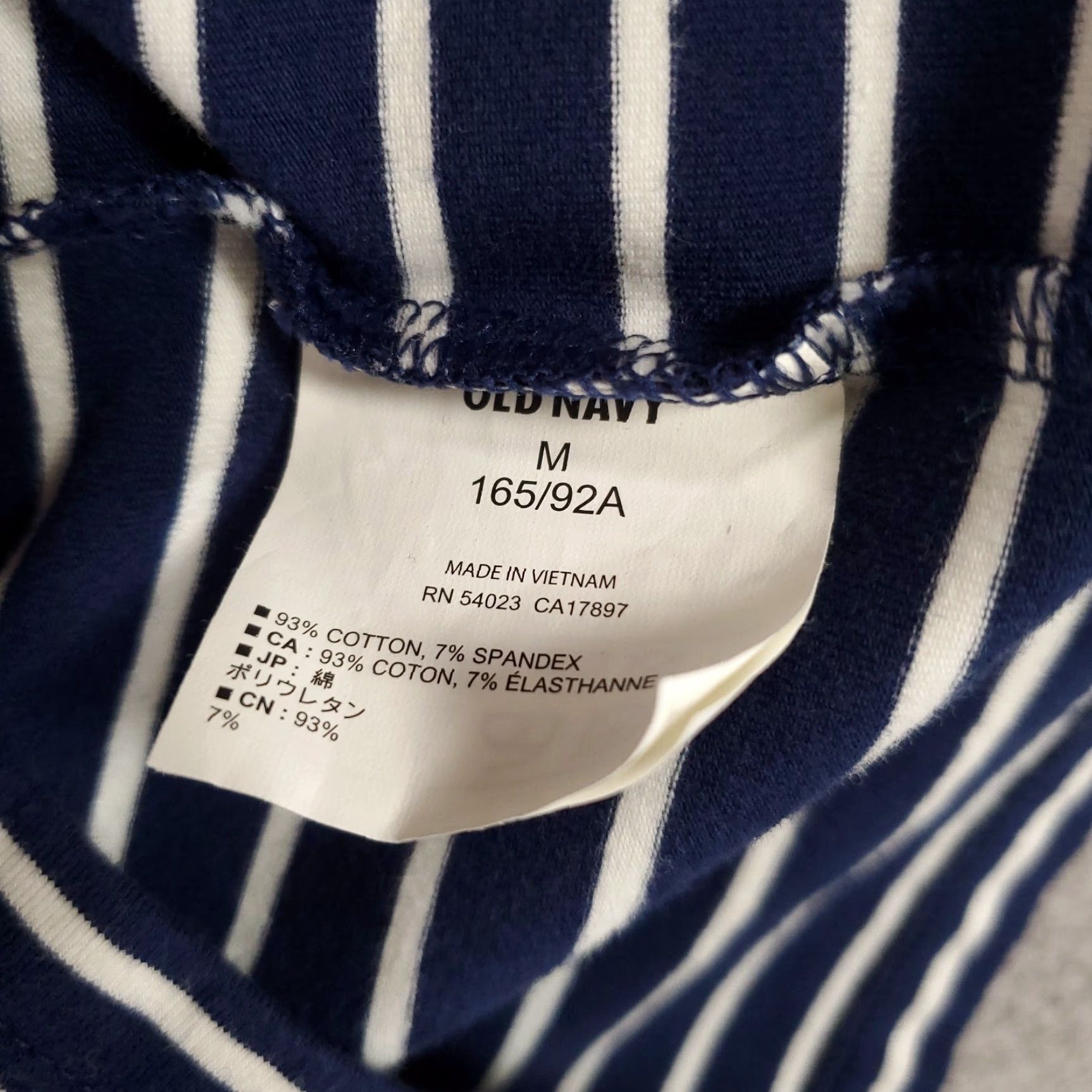 Old Navy Womens Old Navy Dress Shirt Dress M Striped Knit Nautical Blue White Knee Length Casual Short Sleeve Round Neck Pullover Bodycon Stretchy Clothing Size M / US 6-8 / IT 42-44 - 7 Thumbnail