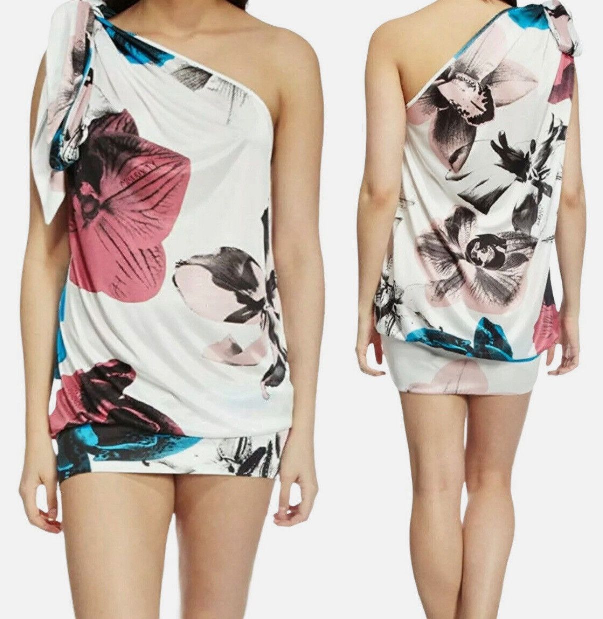 Miss Sixty Y2K Miss Sixty One Open Shoulder Floral Mini Dress M Size M / US 6-8 / IT 42-44 - 10 Thumbnail