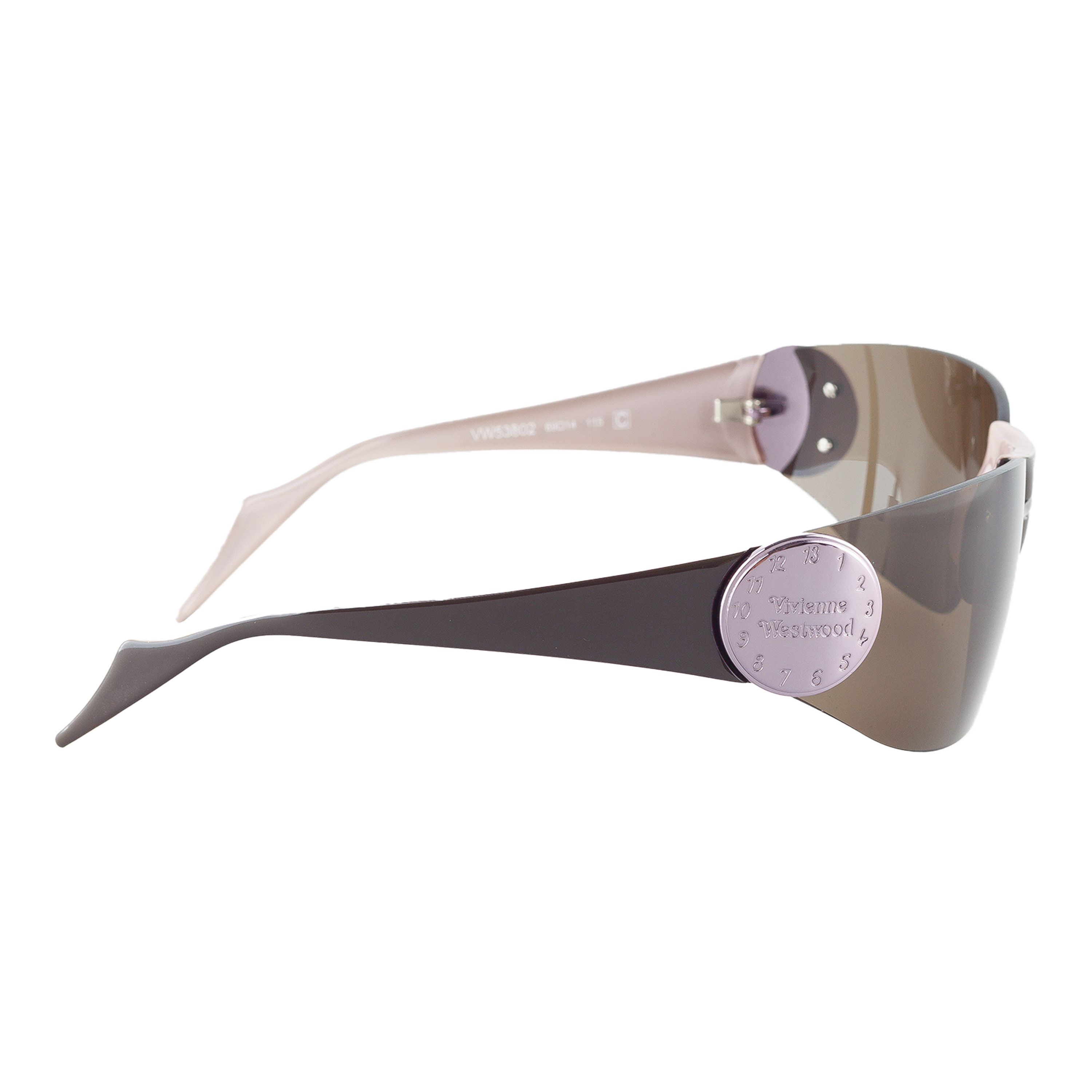 Vivienne Westwood Vivienne Westwood VW53802 Pink Vintage Shield Sunglasses Size ONE SIZE - 3 Thumbnail