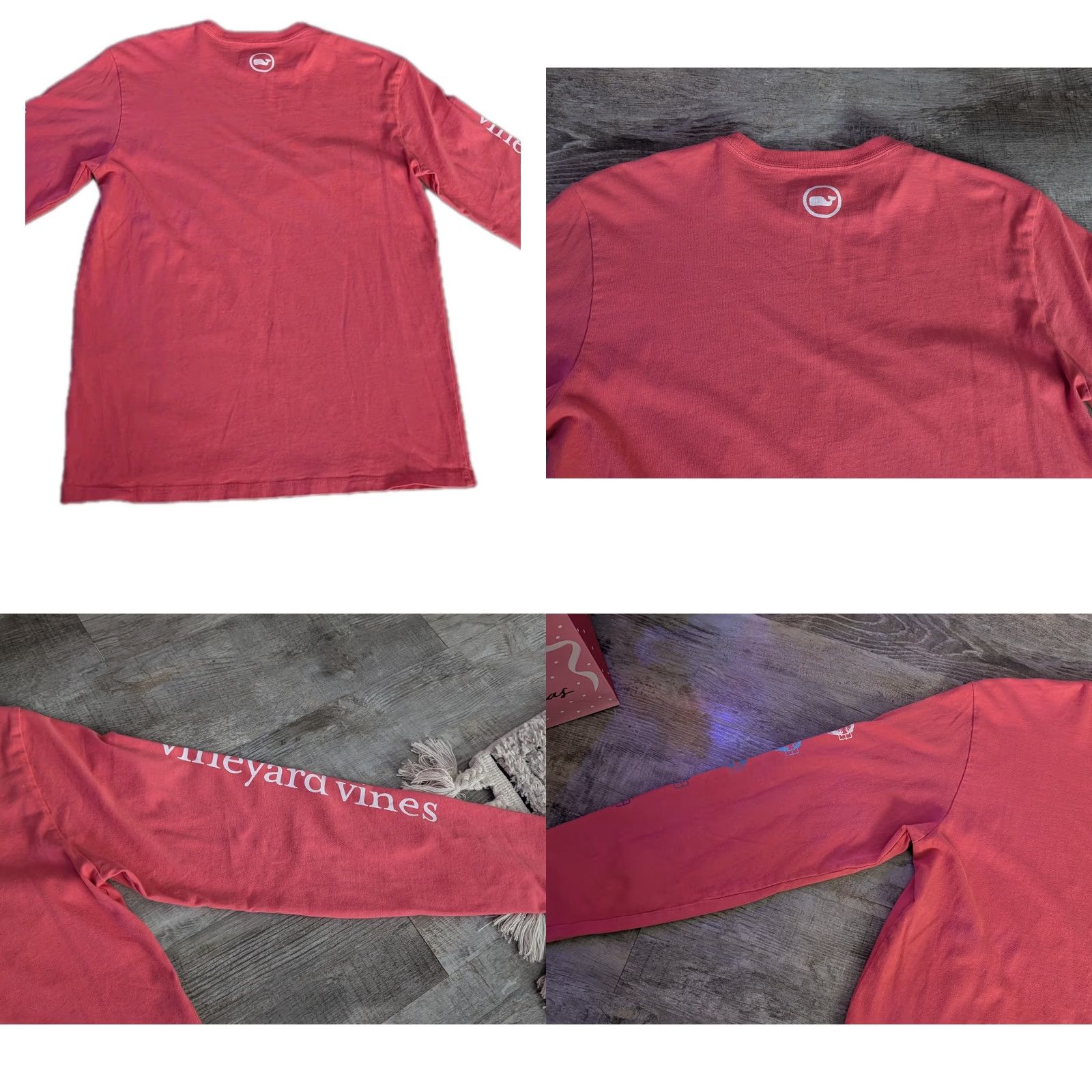 Vineyard Vines Vineyard Vines Long Sleeve Tee Baseball Icon Pink Adult S EUC Size S / US 4 / IT 40 - 10 Thumbnail