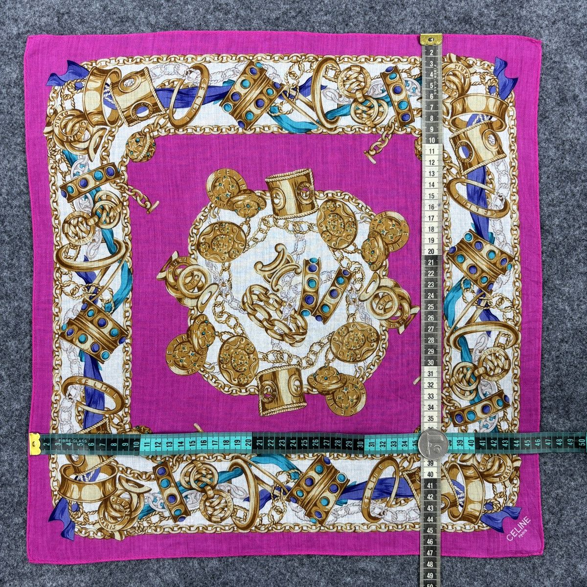 Vintage Celine Handkerchief # E060 # Bandana # Neckerchief Size ONE SIZE - 3 Thumbnail
