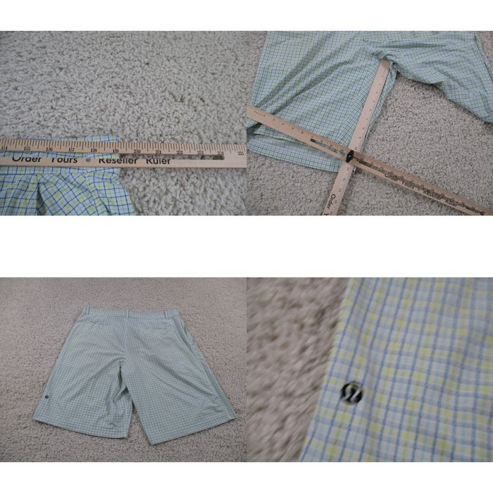 Lululemon Lululemon Shorts Mens 38 Blue Yellow Chino Plaid Preppy