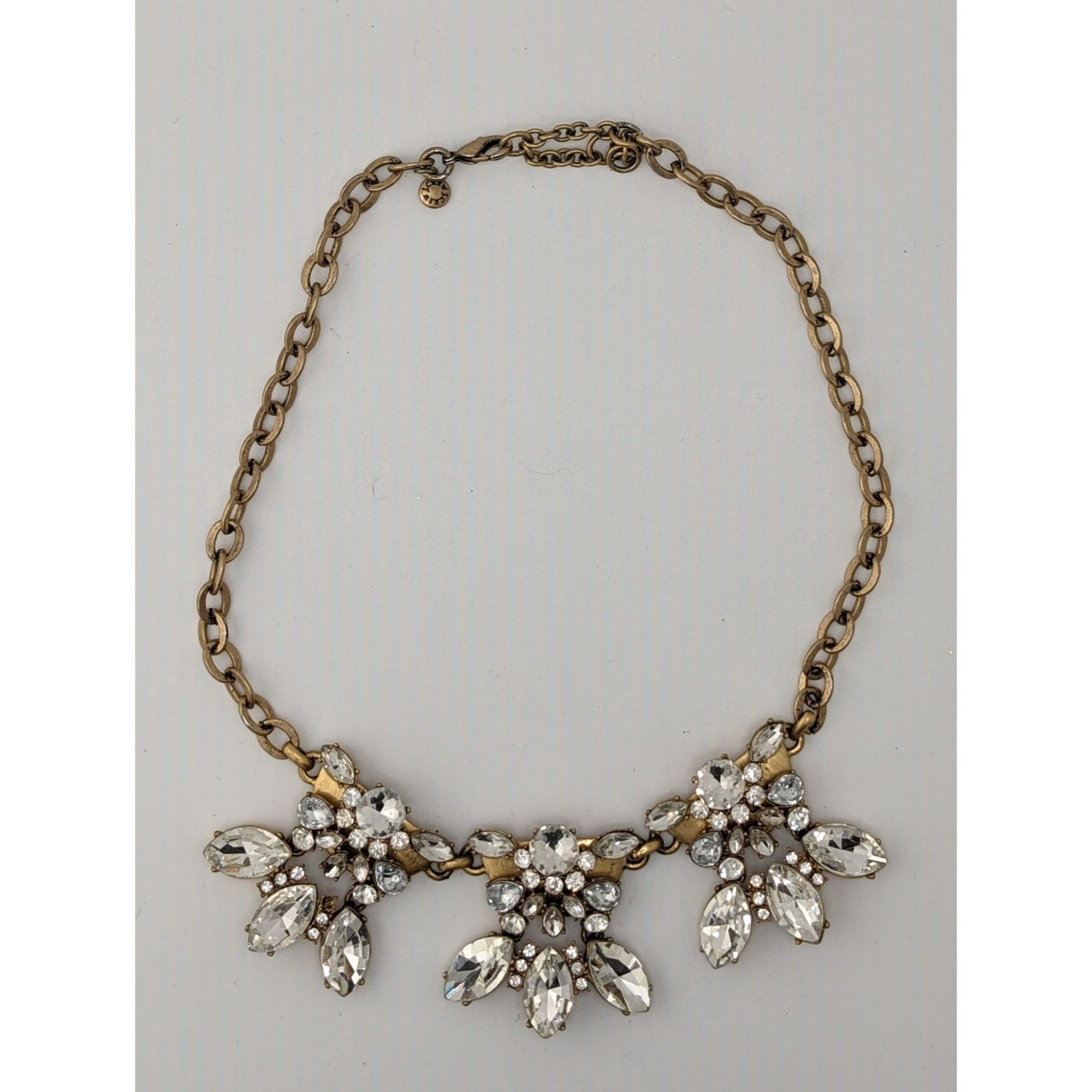 J.Crew Vintage J.Crew Crystal Glam Floral Statement Necklace Size ONE SIZE - 4 Thumbnail