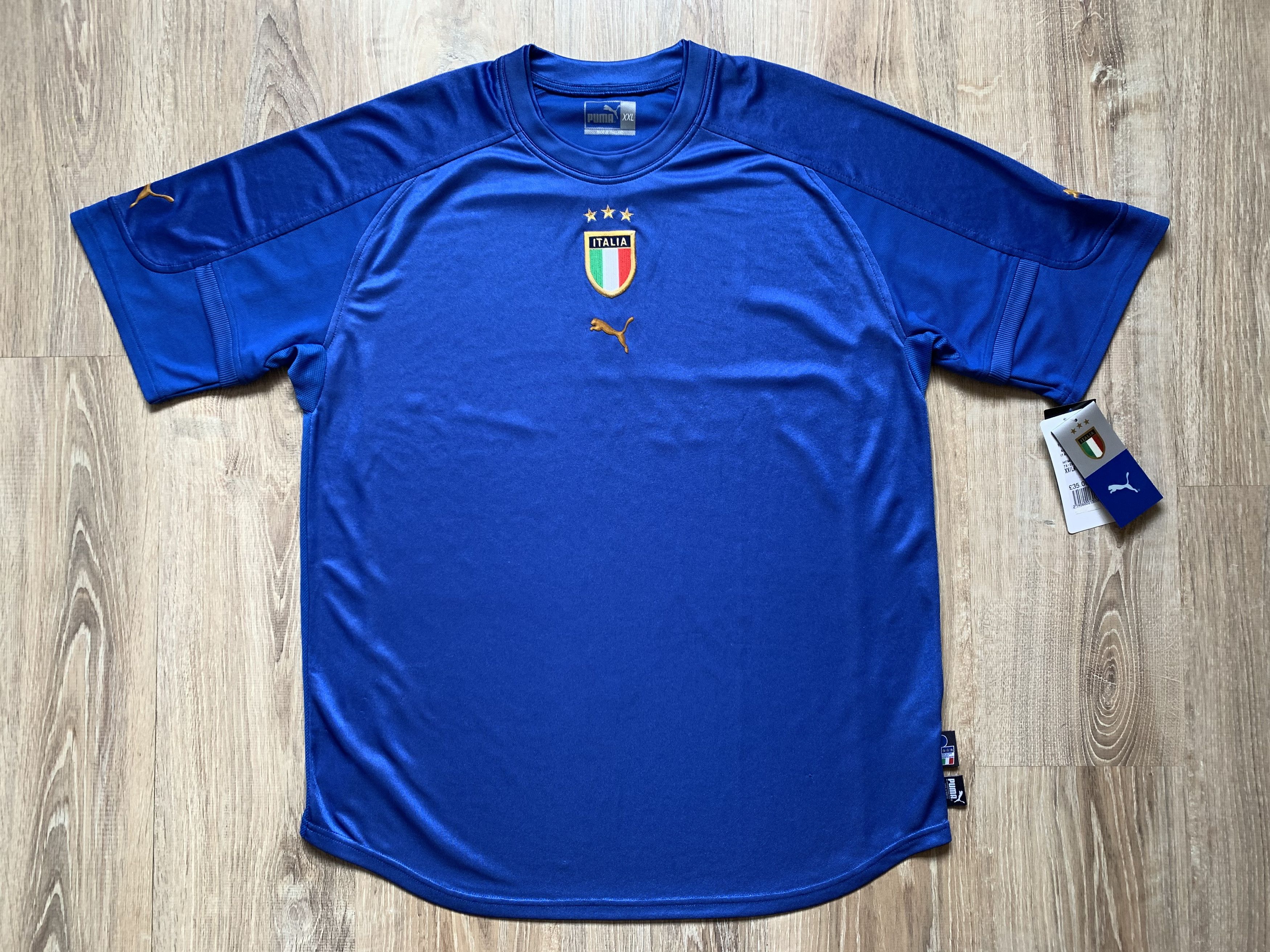 Puma × Vintage Vintage Puma Italy Home Football Shirt 2004-2006 Size US XXL / EU 58 / 5 - 1 Thumbnail
