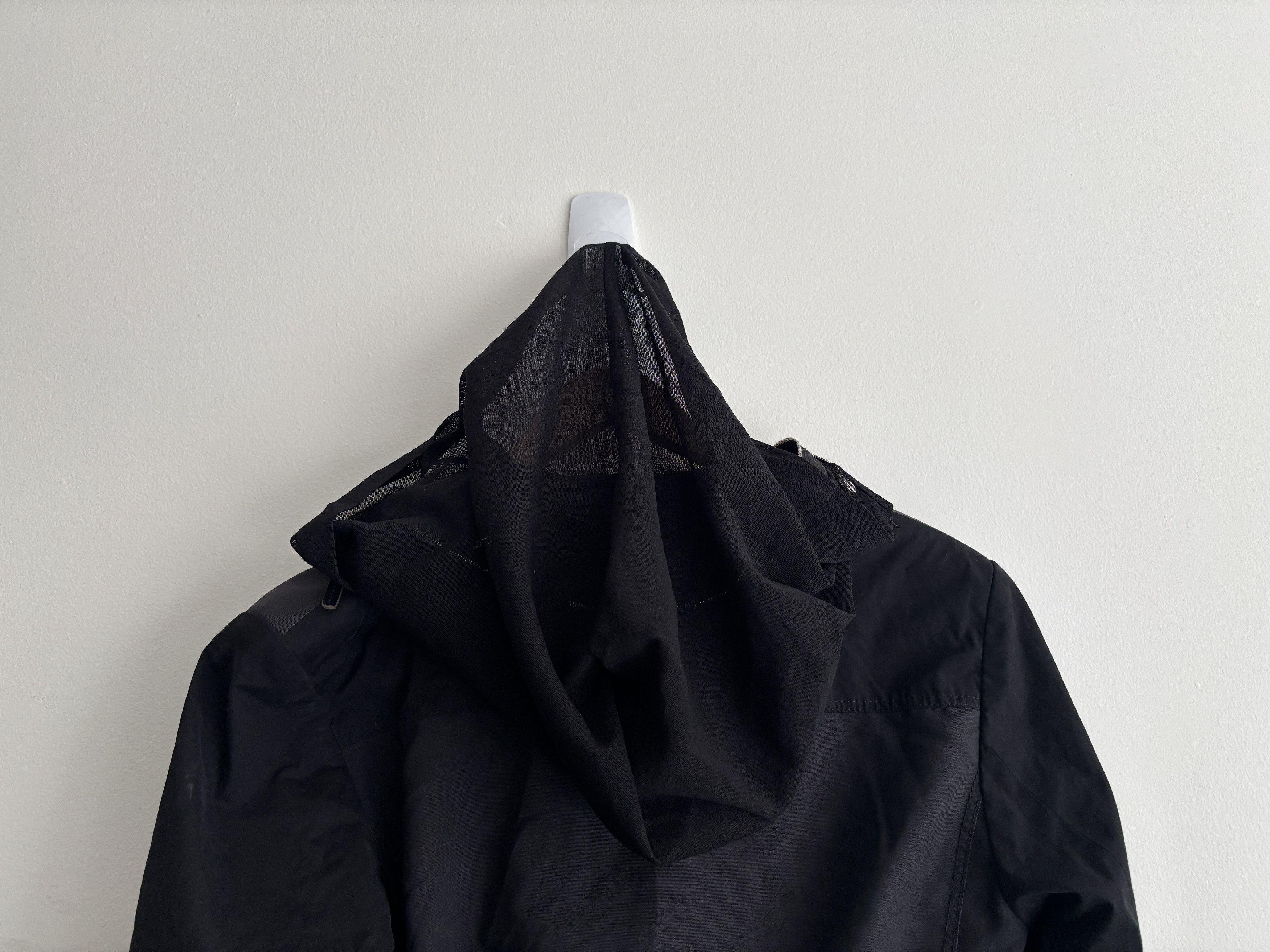 Kai Aakmann Kai-Aakmann Hooded Hybrid Black Field Jacket - Medium Size US M / EU 48-50 / 2 - 8 Thumbnail
