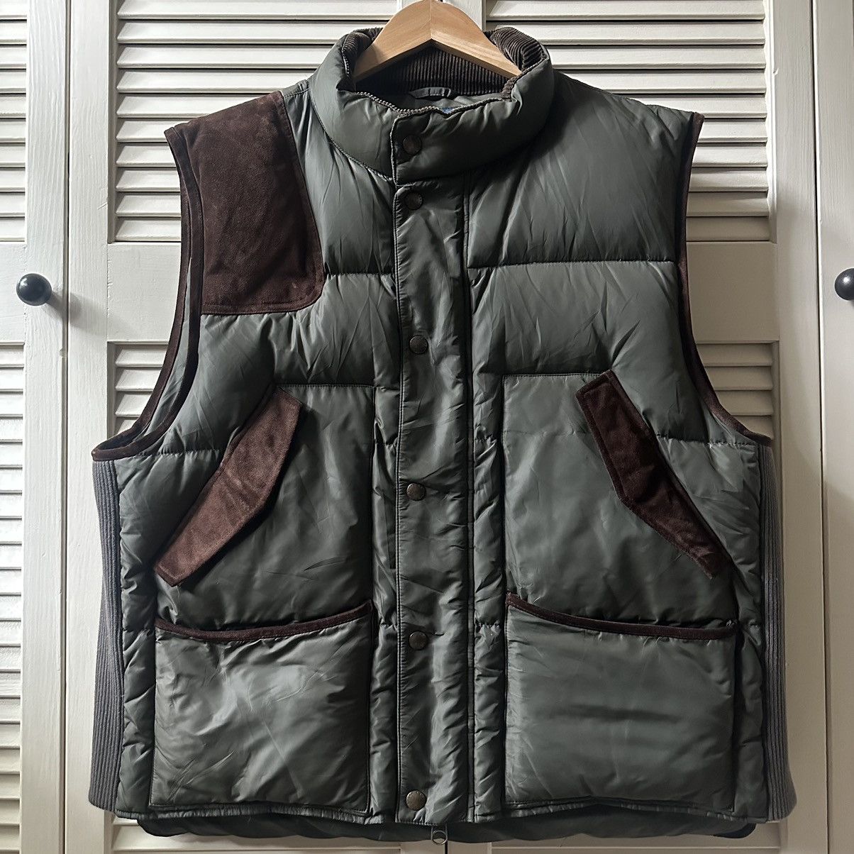 image of Polo Ralph Laurent Green Down Puffer Vest Jacket Hunting, Men's (Size 2XL)