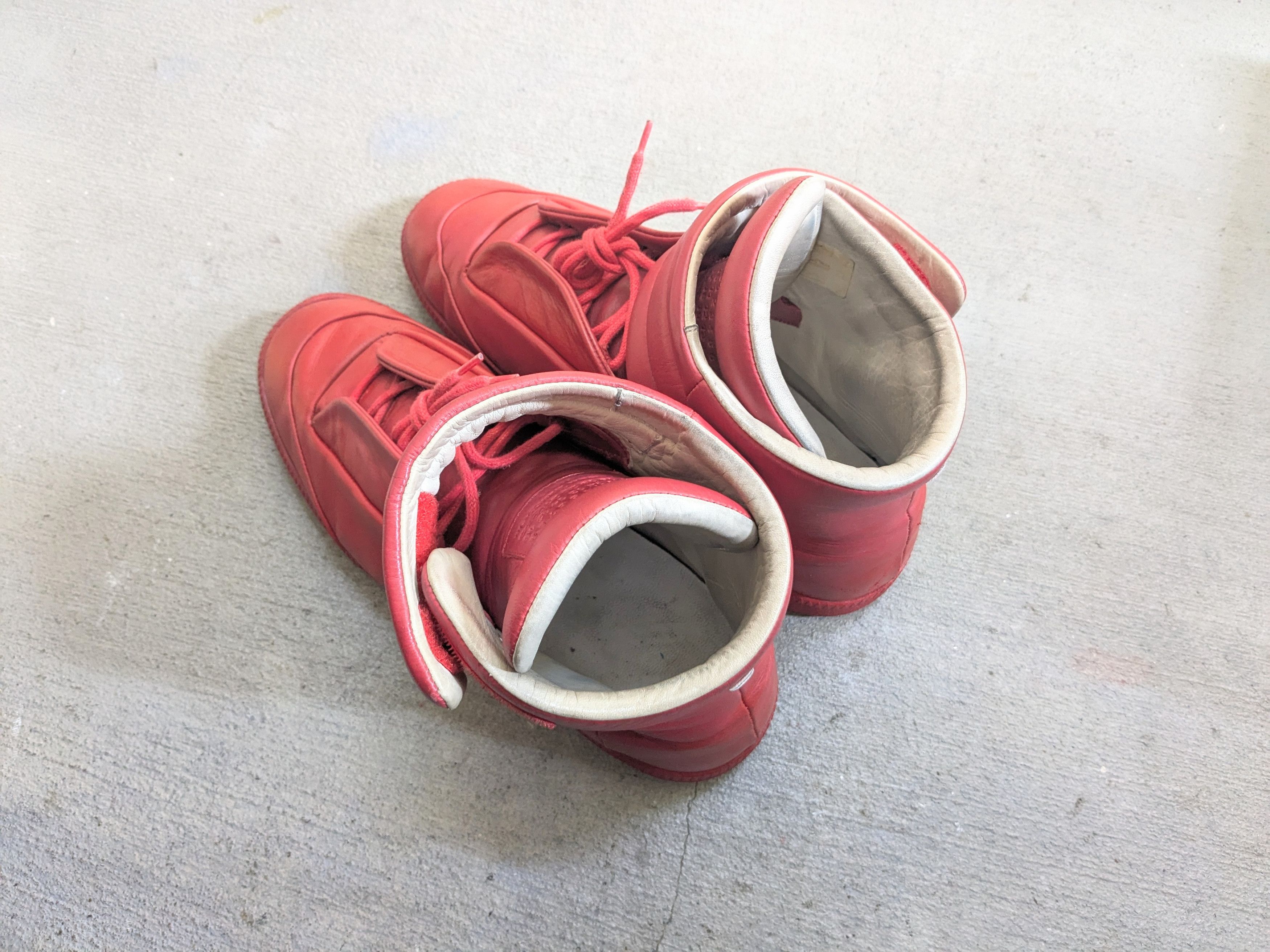 Maison Margiela Maison Margiela Future High Tops Red 9.5 42.5 High Leather Size US 9.5 / EU 42-43 - 17 Thumbnail