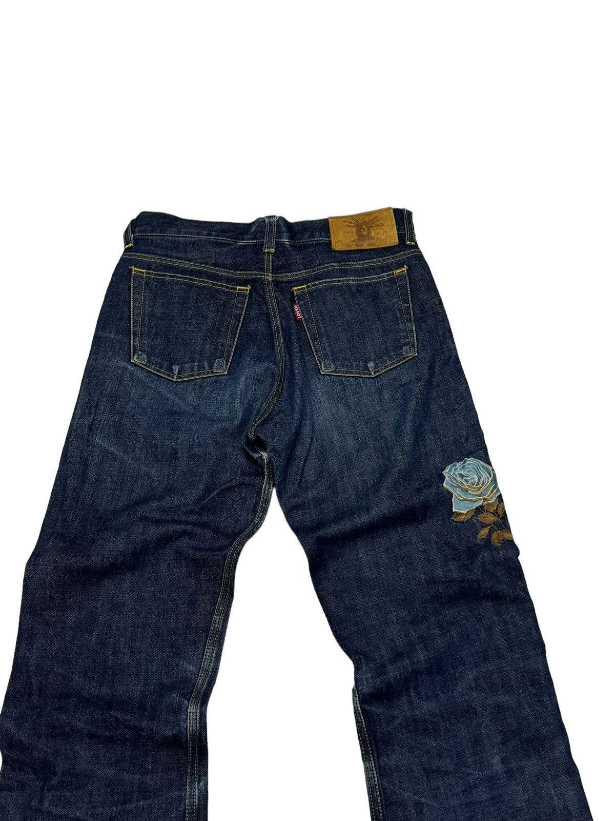 Japanese Brand × Vintage FLARE OZONE COMMUNITY FLOWER EMBROIDERY DENIM JEANS Size US 27 - 8 Thumbnail