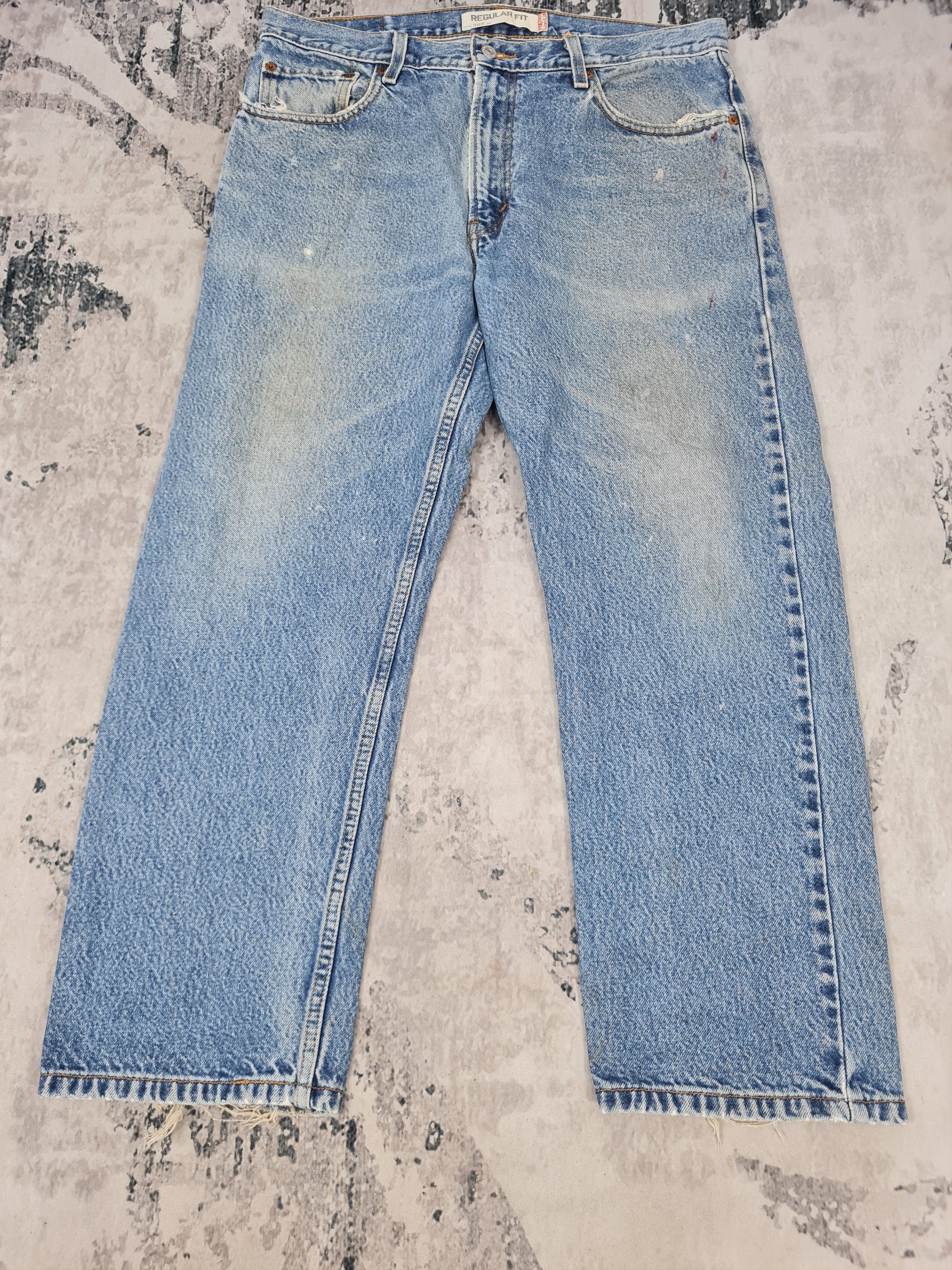 Levi's Vtg LEVIS 505 Single R Faded Cropped Jeans L0351 Size 36X28 Size US 36 / EU 52 - 2 Thumbnail