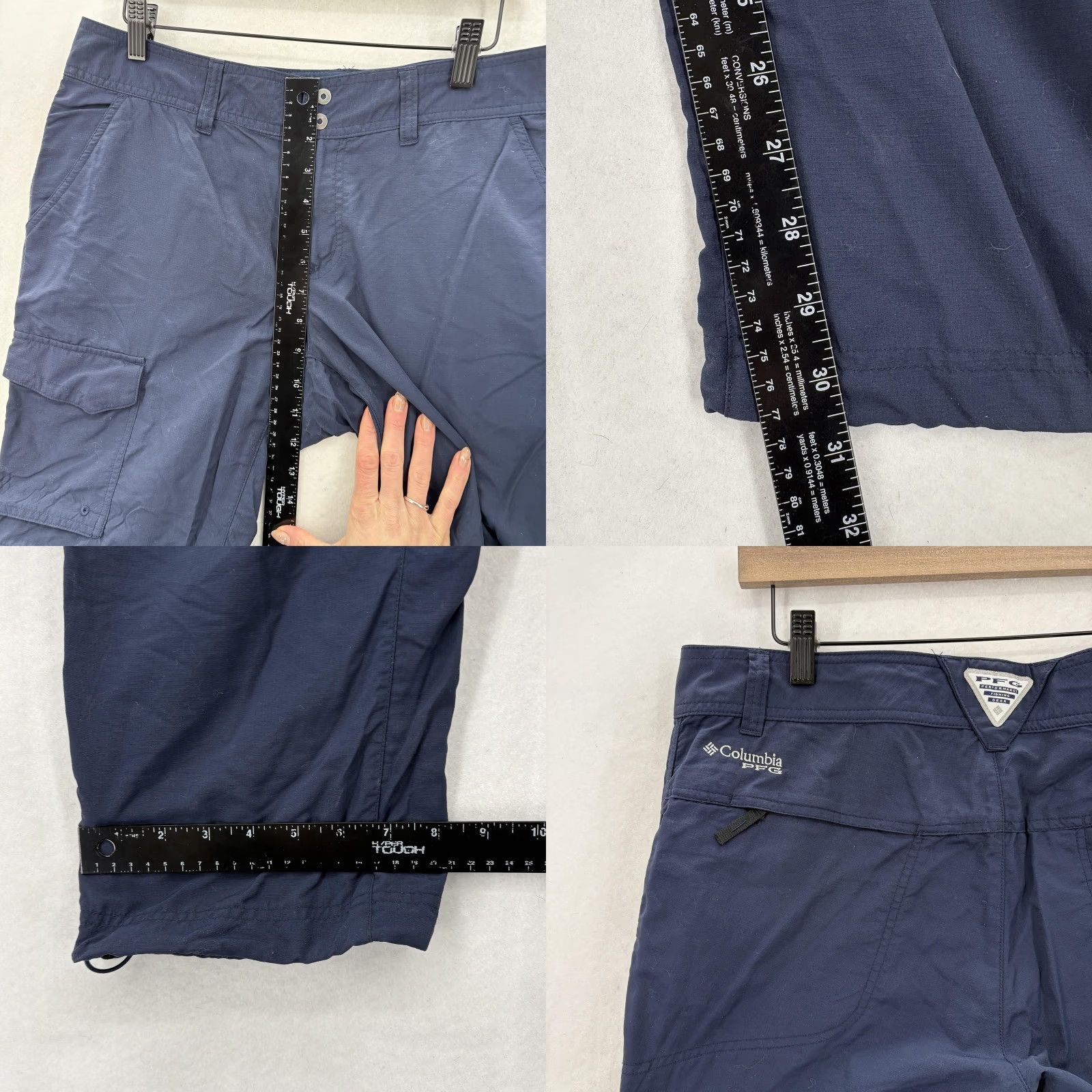 Vintage Columbia Palm Peak PFG Convertible Pants Womens 10 Short Blue Hiking Fishing Pants Mens Womens? Size 32" / US 10 / IT 46 - 8 Thumbnail