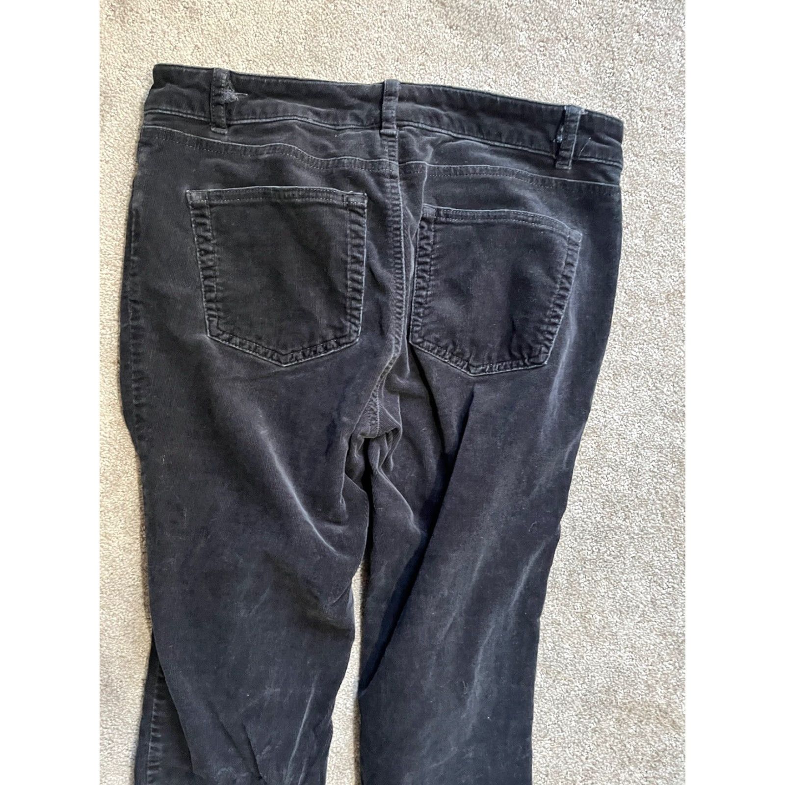 Chaps Chaps Pants Women's Size 6 Straight Leg Corduroy Black Stretch Business Casual Dress Pants Regular Inseam 30.5" Machine Washable Womens Size 28" / US 6 / IT 42 - 4 Thumbnail