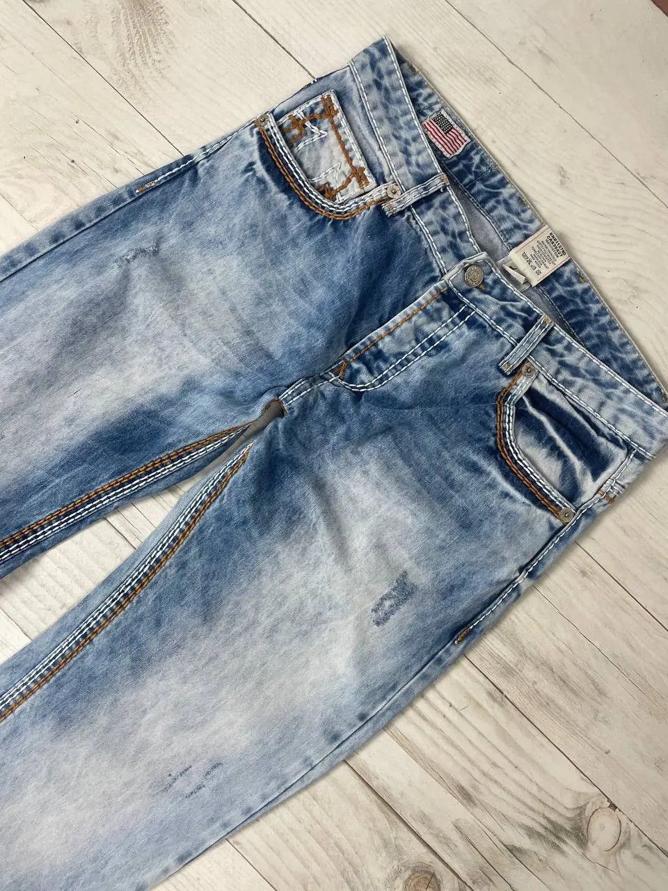True Religion Vintage True Religion Logan Super T Denim Jeans Baggy 90s Size US 34 / EU 50 - 3 Thumbnail