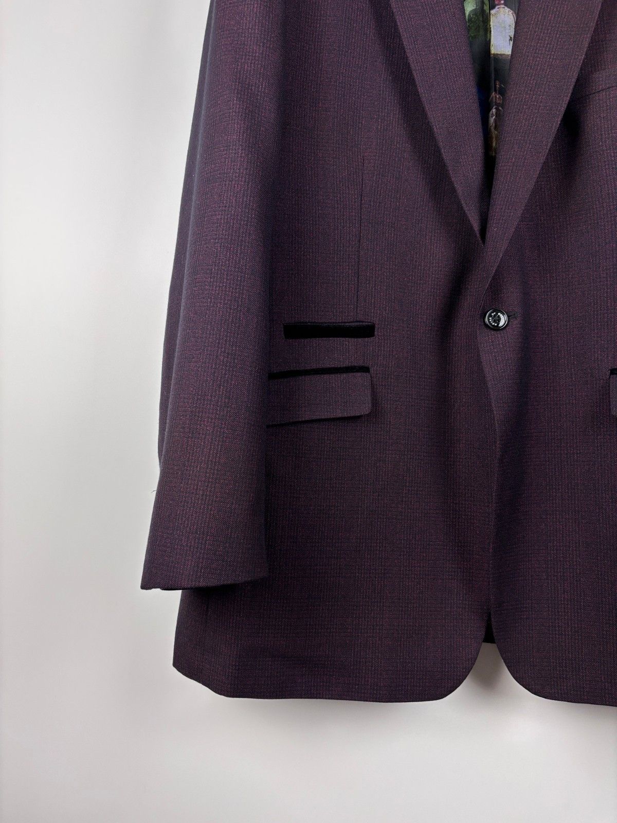Other Cavani Caridi Wine Regular Check 3 Piece Suit EU 58R UK 48R Size 48R - 3 Thumbnail