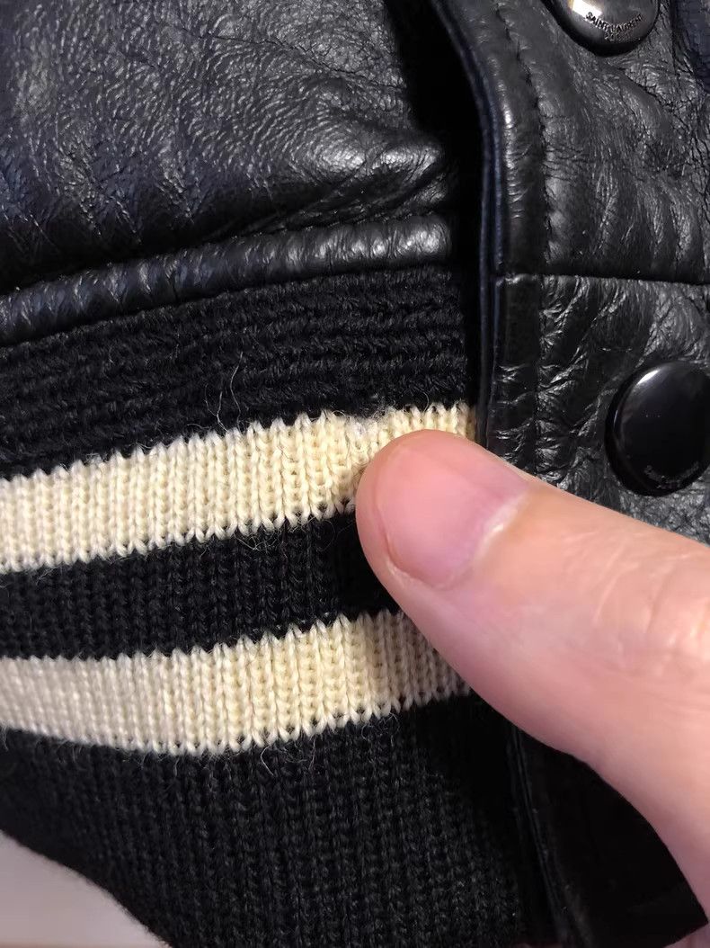 Saint Laurent Paris Saint Laurent 16fw full leather black baseball jacket -DMC Size US S / EU 44-46 / 1 - 5 Thumbnail