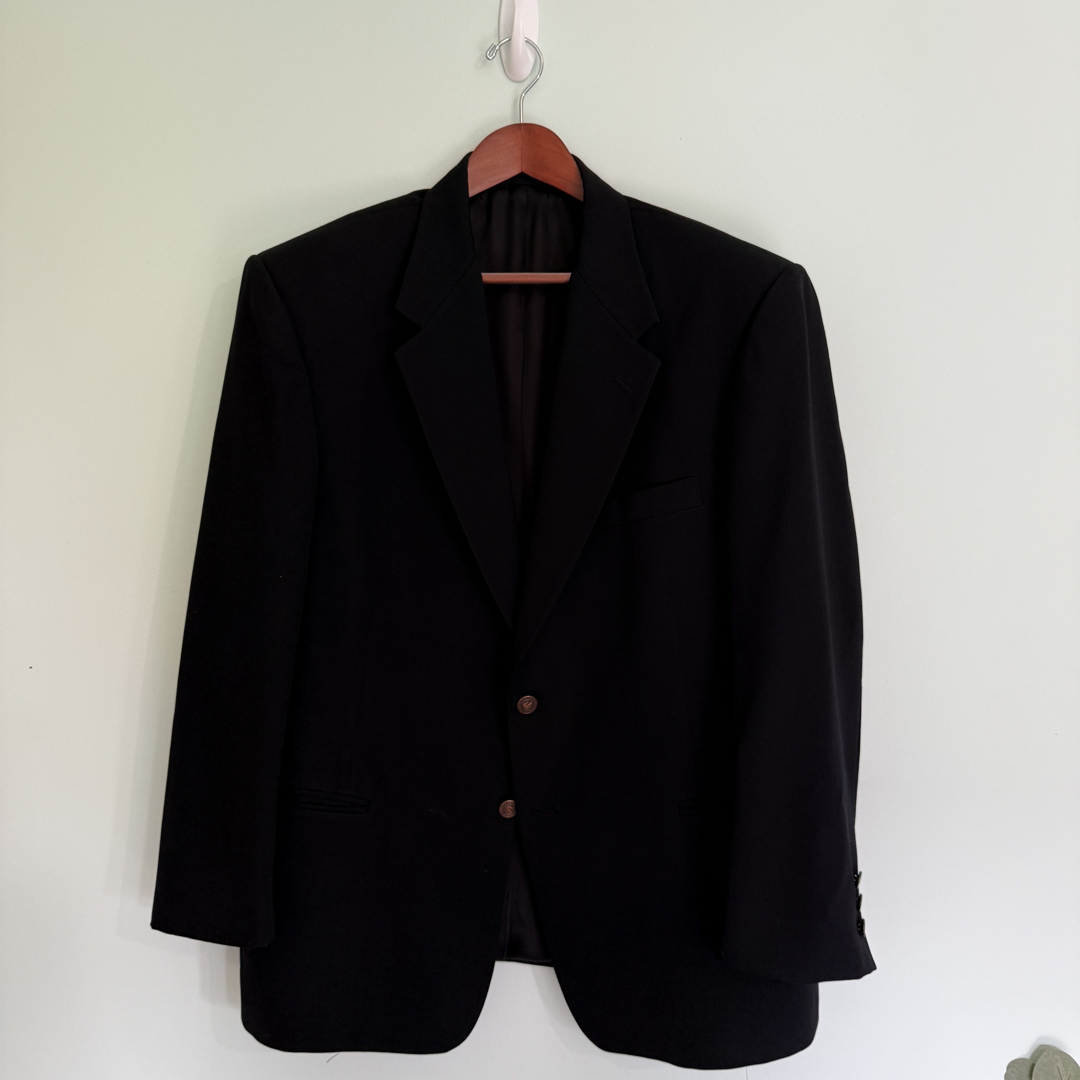 Pierre Cardin Vintage 80s Pierre Cardin Blazer 43S Black USA Size 42S - 1 Thumbnail