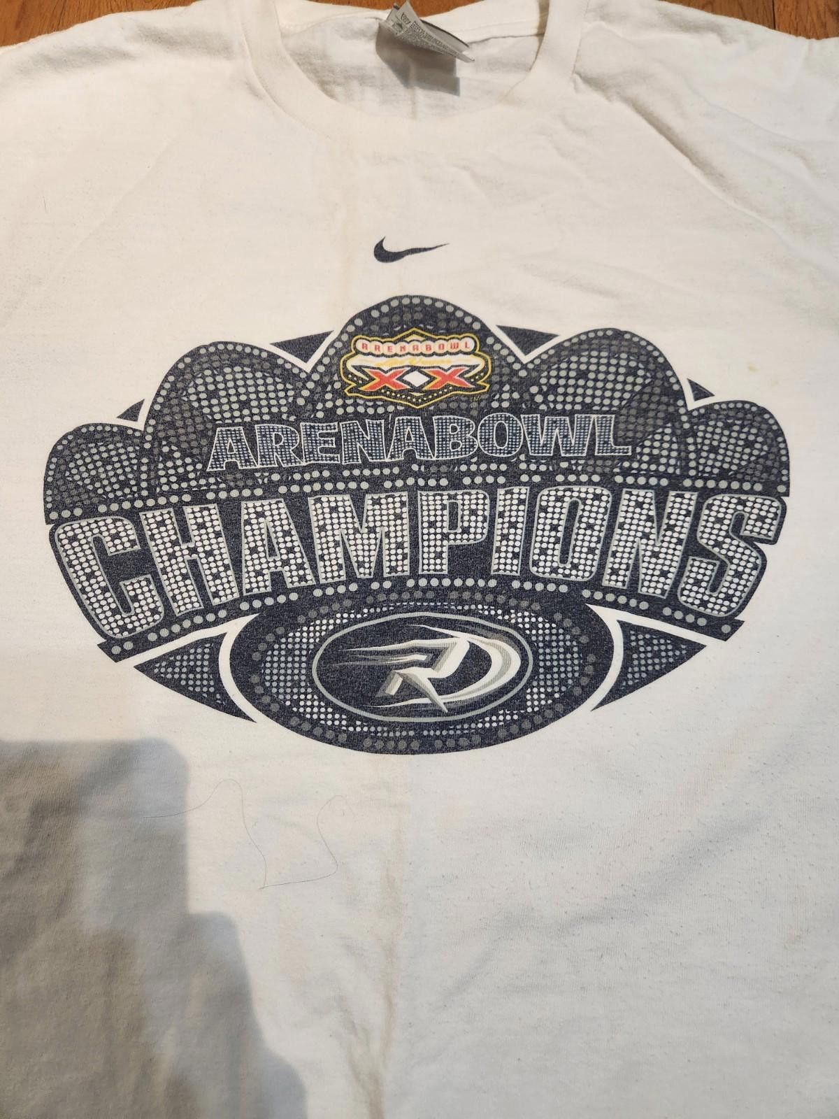 Nike RARE AFL Arena Bowl Champions Chicago Rush White T-Shirt M Size ONE SIZE - 1 Thumbnail