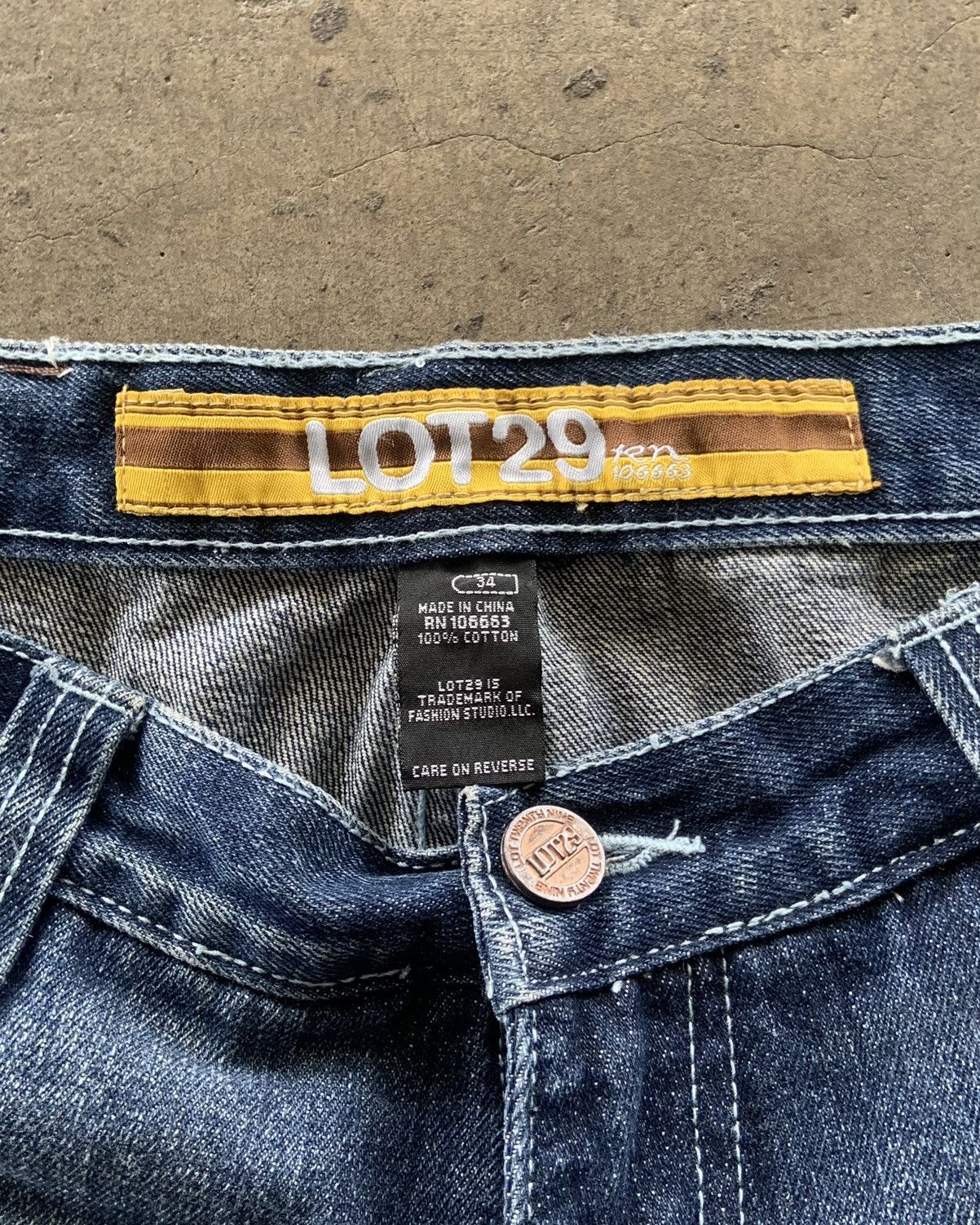 JNCO 2000s Lot29 Denim Super Baggy Jeans Size US 34 / EU 50 - 4 Thumbnail