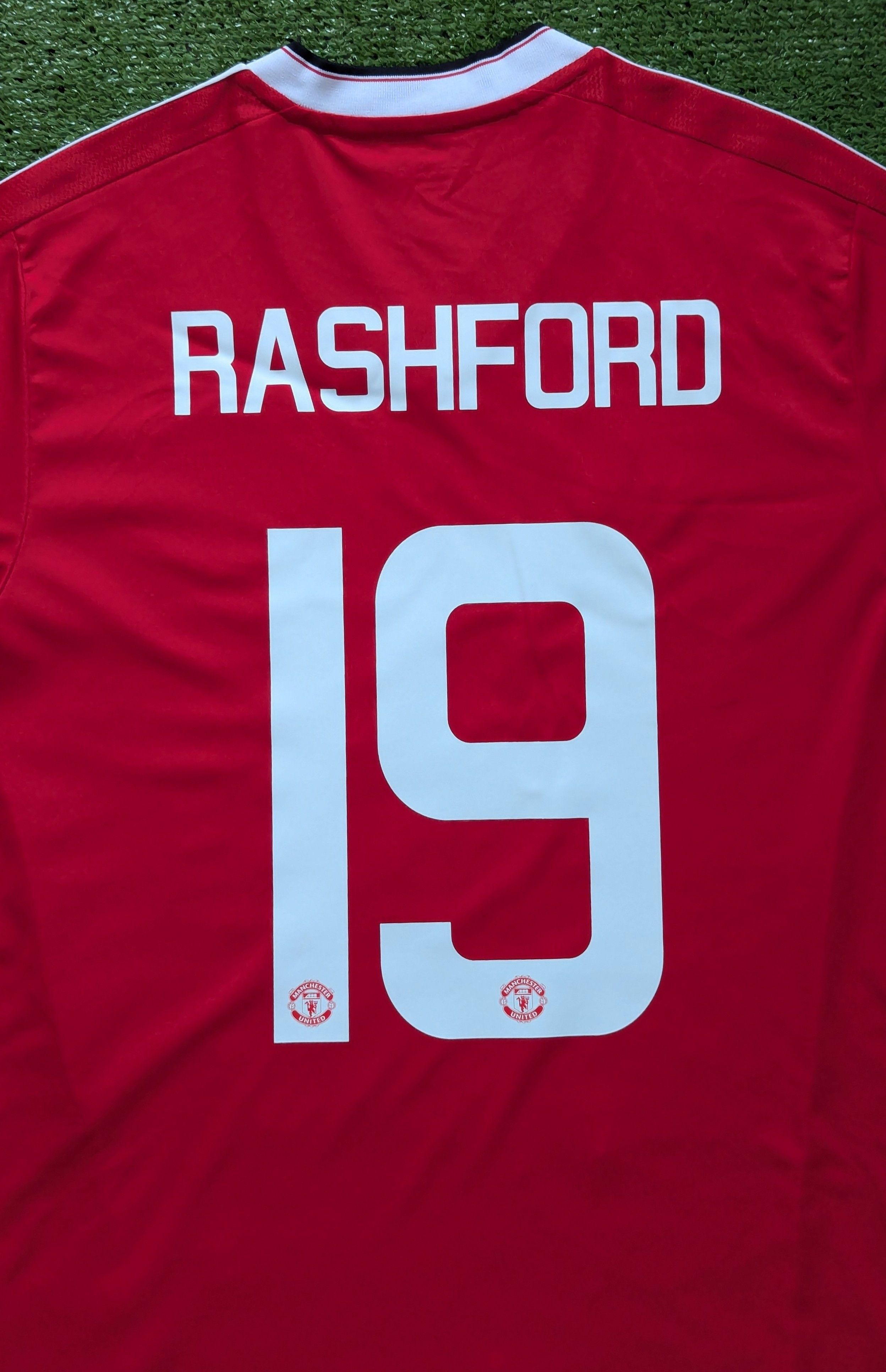 Adidas MANCHESTER UNITED 2015/2016 HOME FOOTBALL SHIRT RASHFORD #19 Size US M / EU 48-50 / 2 - 7 Thumbnail