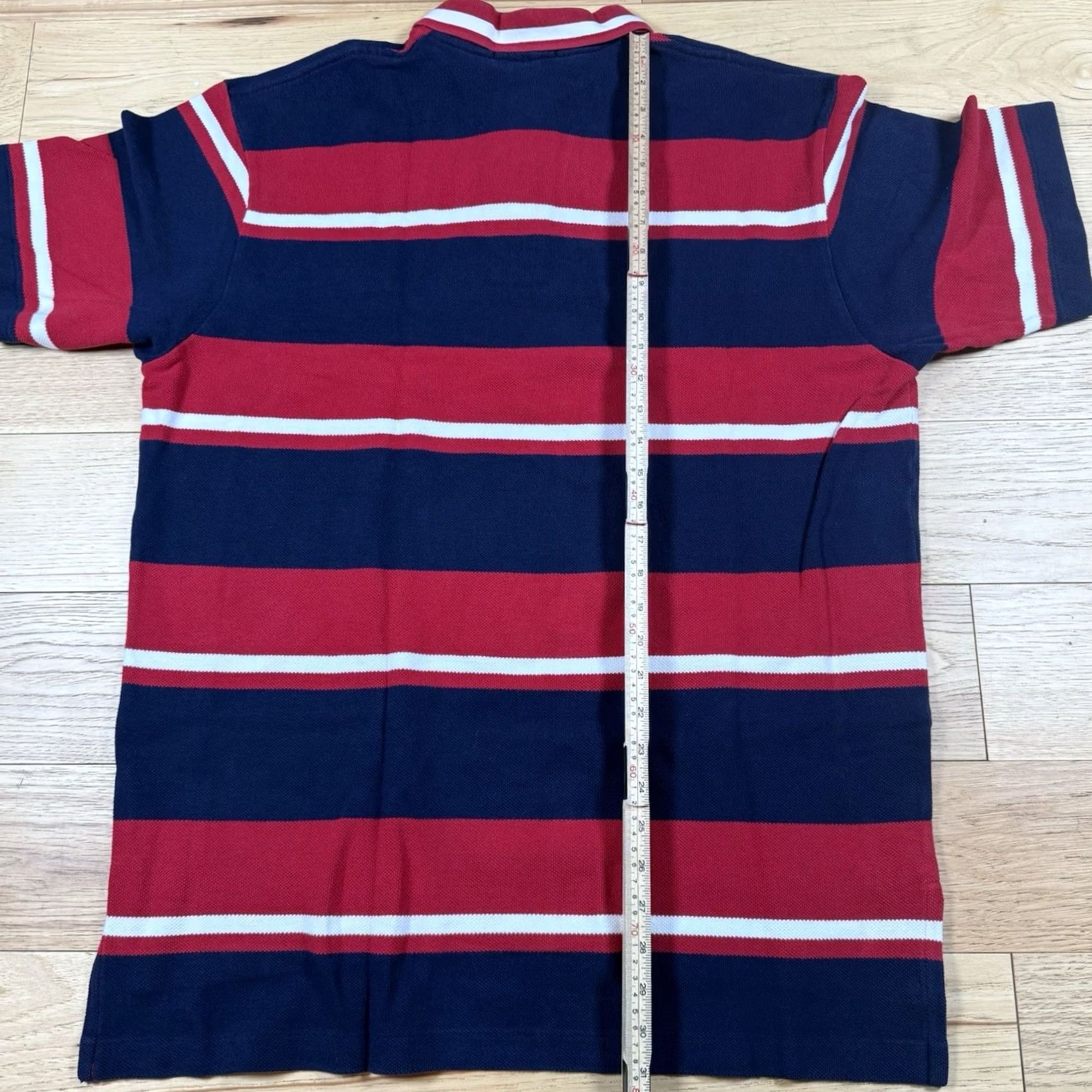 Polo Ralph Lauren VINTAGE Polo Ralph Lauren Rugby Shirt Mens 2XL Blue Stripe Short Sleeve Polo USA Cotton Size US XXL / EU 58 / 5 - 7 Thumbnail