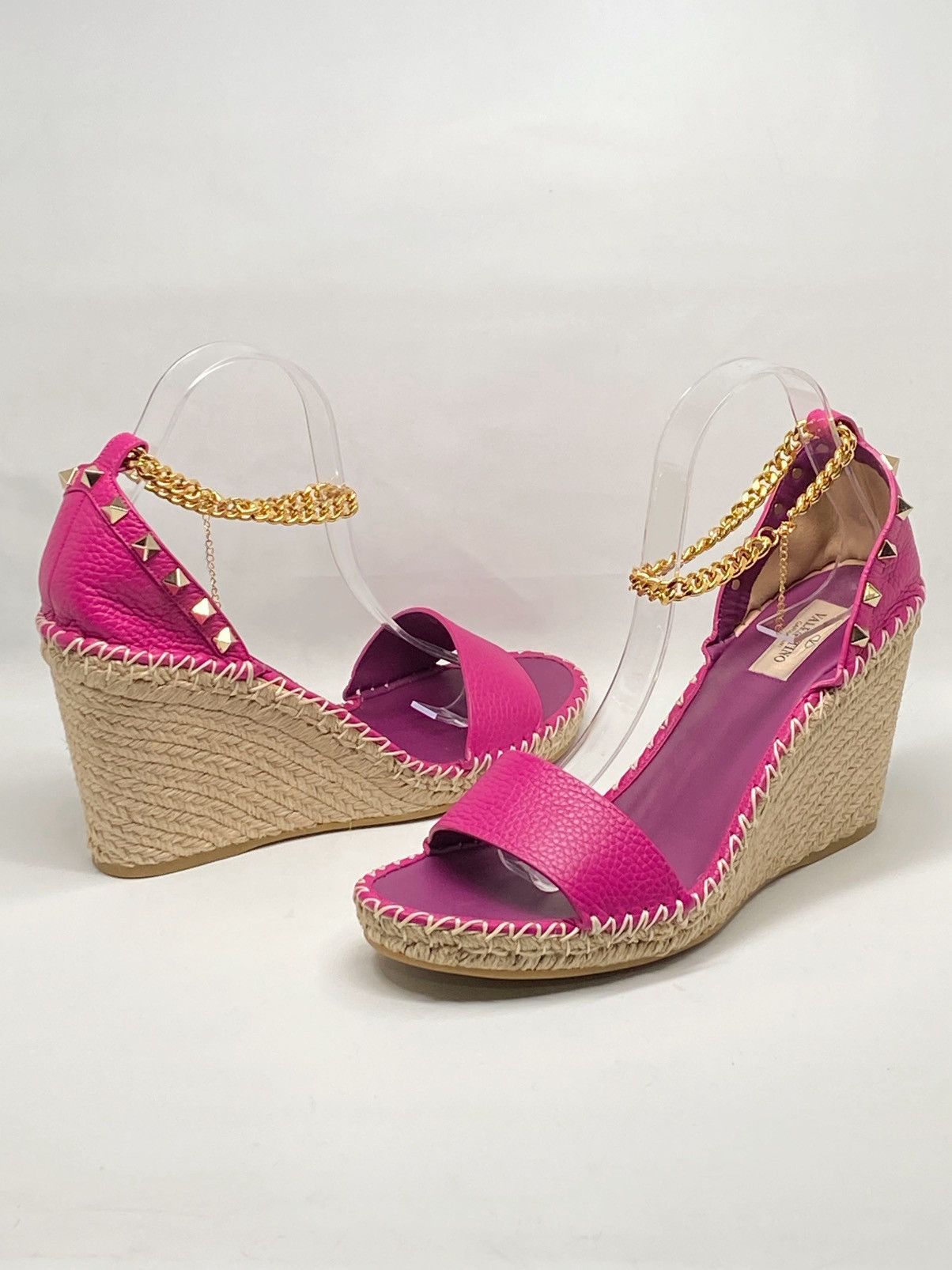 Valentino Valentino Garavani Rockstud Grainy Calfskin Wedges size 42 Size US 12 / IT 42 - 7 Thumbnail
