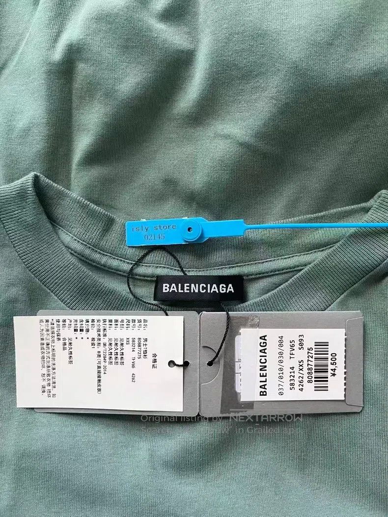 Balenciaga Balenciaga Lock Pattern Round Neck Short Sleeve T-Shirt Size US XXS / EU 40 - 5 Thumbnail