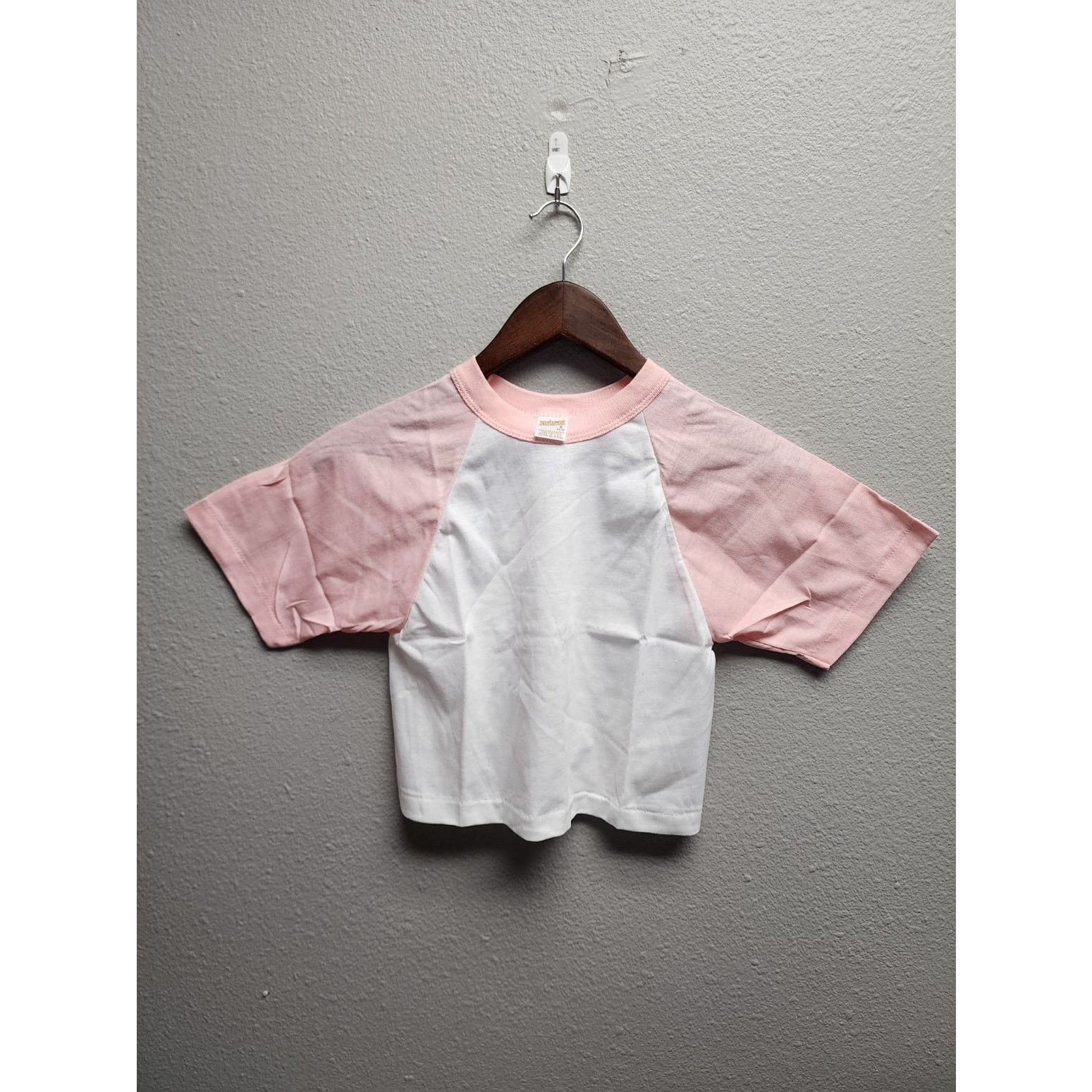 Other 80s Vintage Pink White Cropped Tee Sportswear Made in USA S Size S / US 4 / IT 40 - 1 Thumbnail