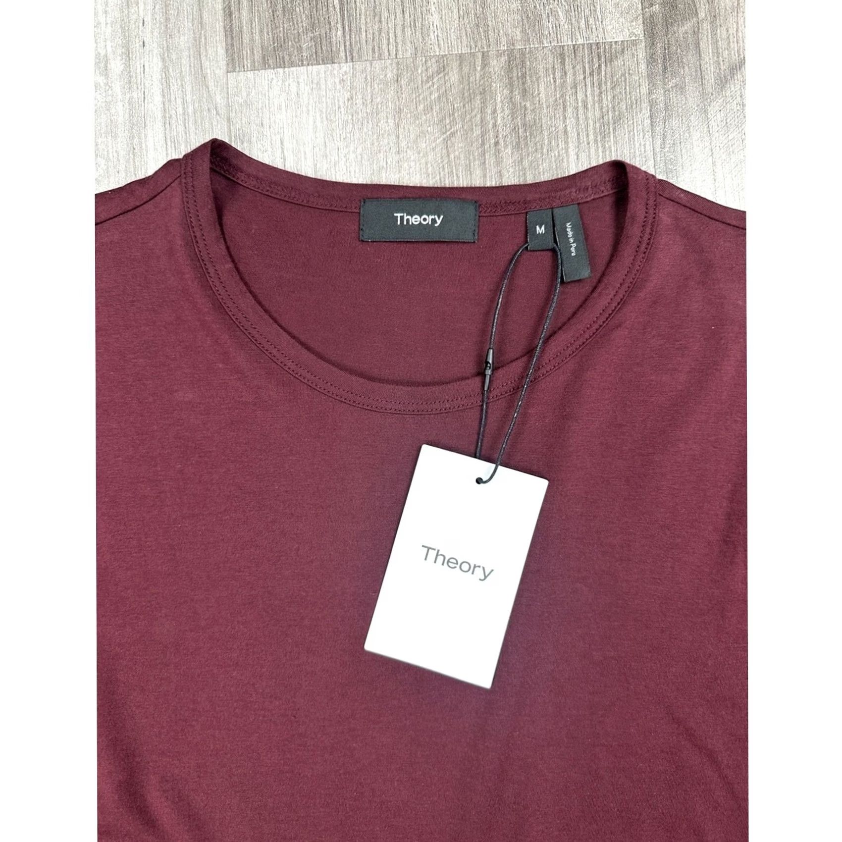 Theory Theory Luxe Cotton Jersey Precise Long Sleeve Tee - Medium Men Red Size US M / EU 48-50 / 2 - 4 Thumbnail