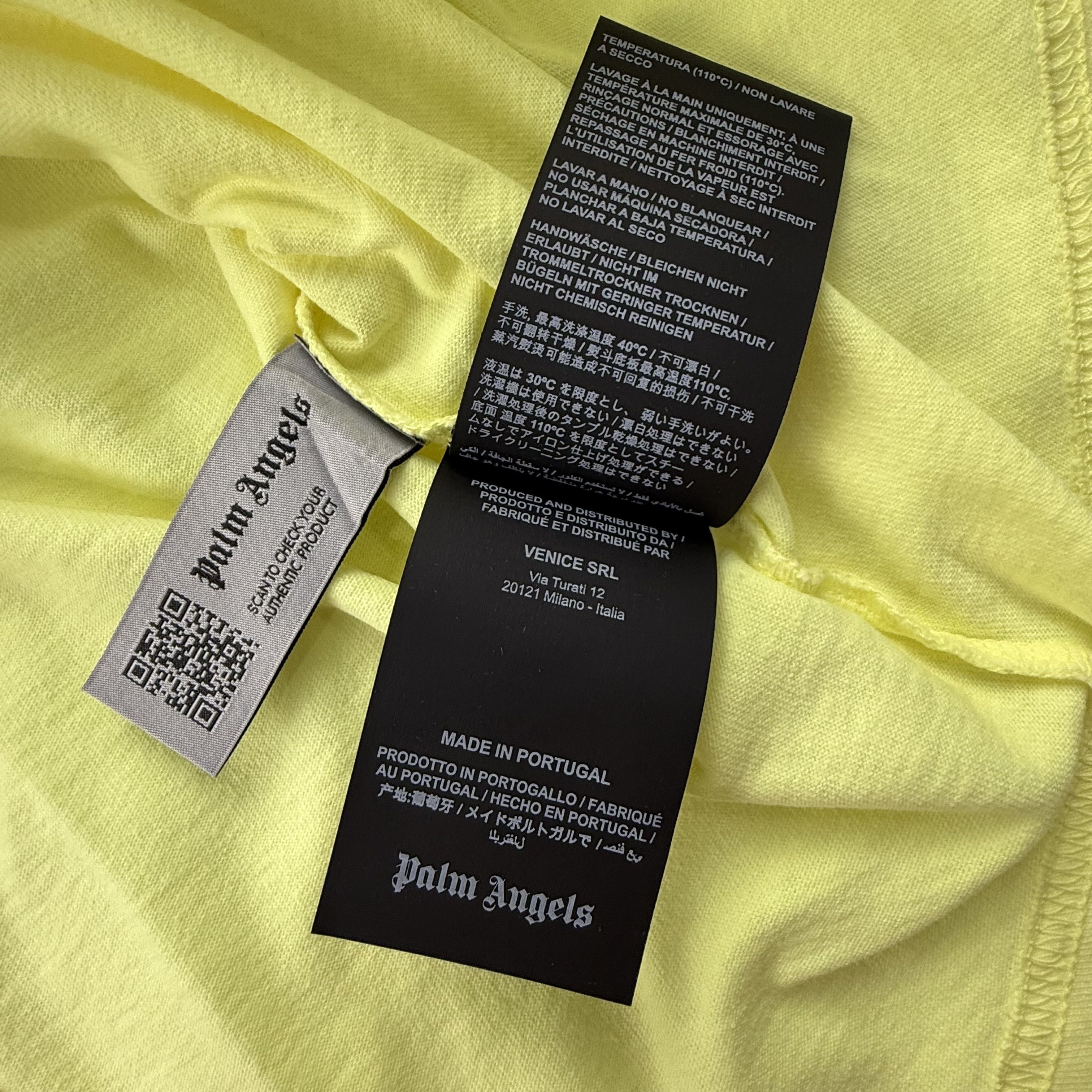 Palm Angels Palm Angels GD Classic Logo Over Tee in "Fluo Yellow" Size US S / EU 44-46 / 1 - 6 Thumbnail