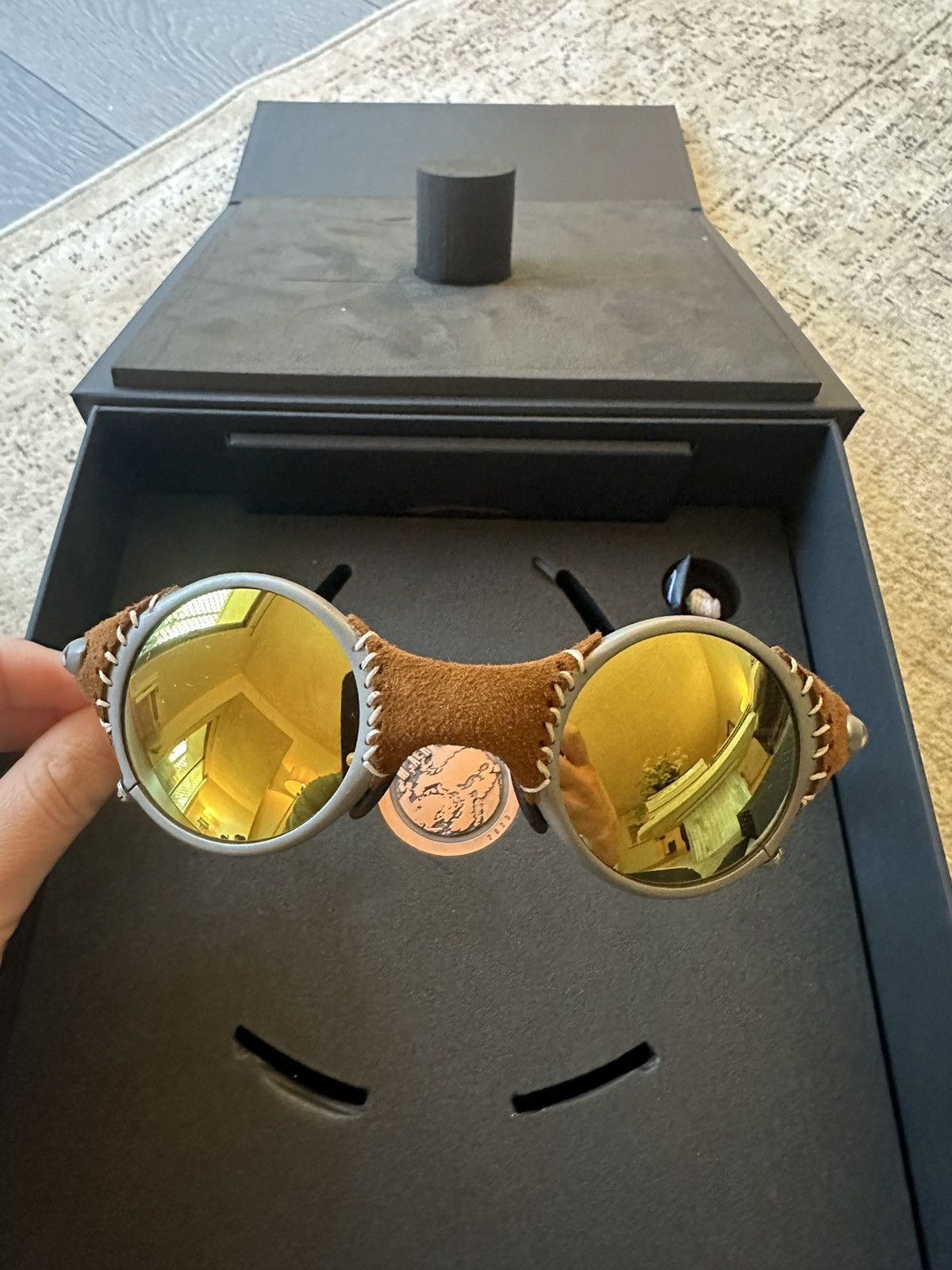 Oakley 2023 Oakley Muzm Mars X-Metal Leather Sunglasses Size ONE SIZE - 8 Thumbnail