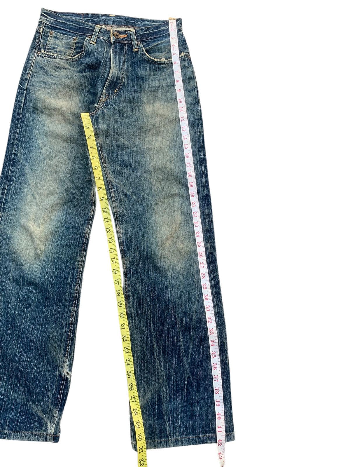 Edwin VINTAGE EDWIN 505z SELVEDGE FADED&RUSTY DISTRESSED DENIM Size US 30 / EU 46 - 19 Thumbnail