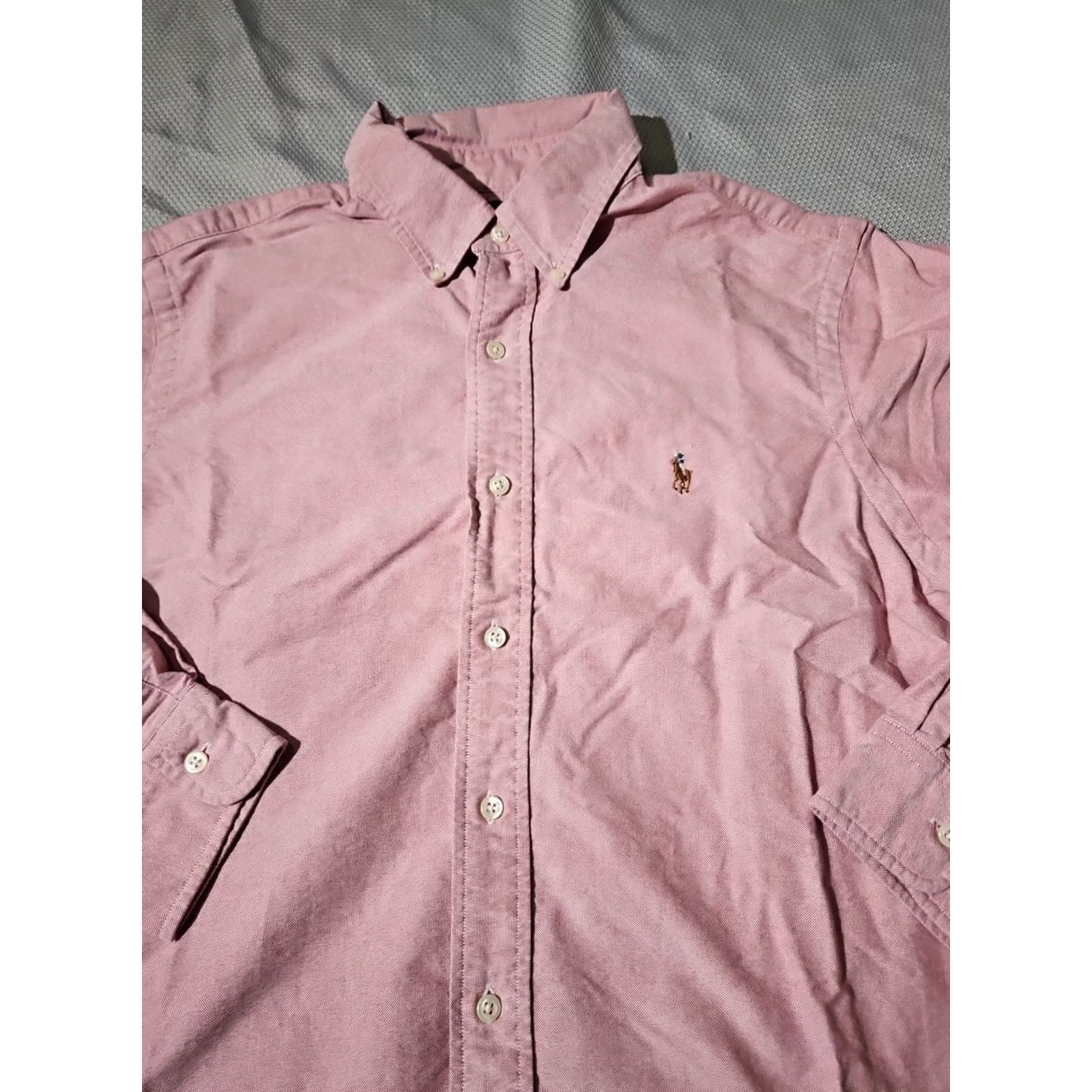 Polo Ralph Lauren Ralph Lauren Shirt Mens 16 32/33 Red Custom Fit Button-Down Polo Collar Preppy Embroidered Pony Button-Up Knit Cotton Casual Formal Business Size US L / EU 52-54 / 3 - 2 Thumbnail